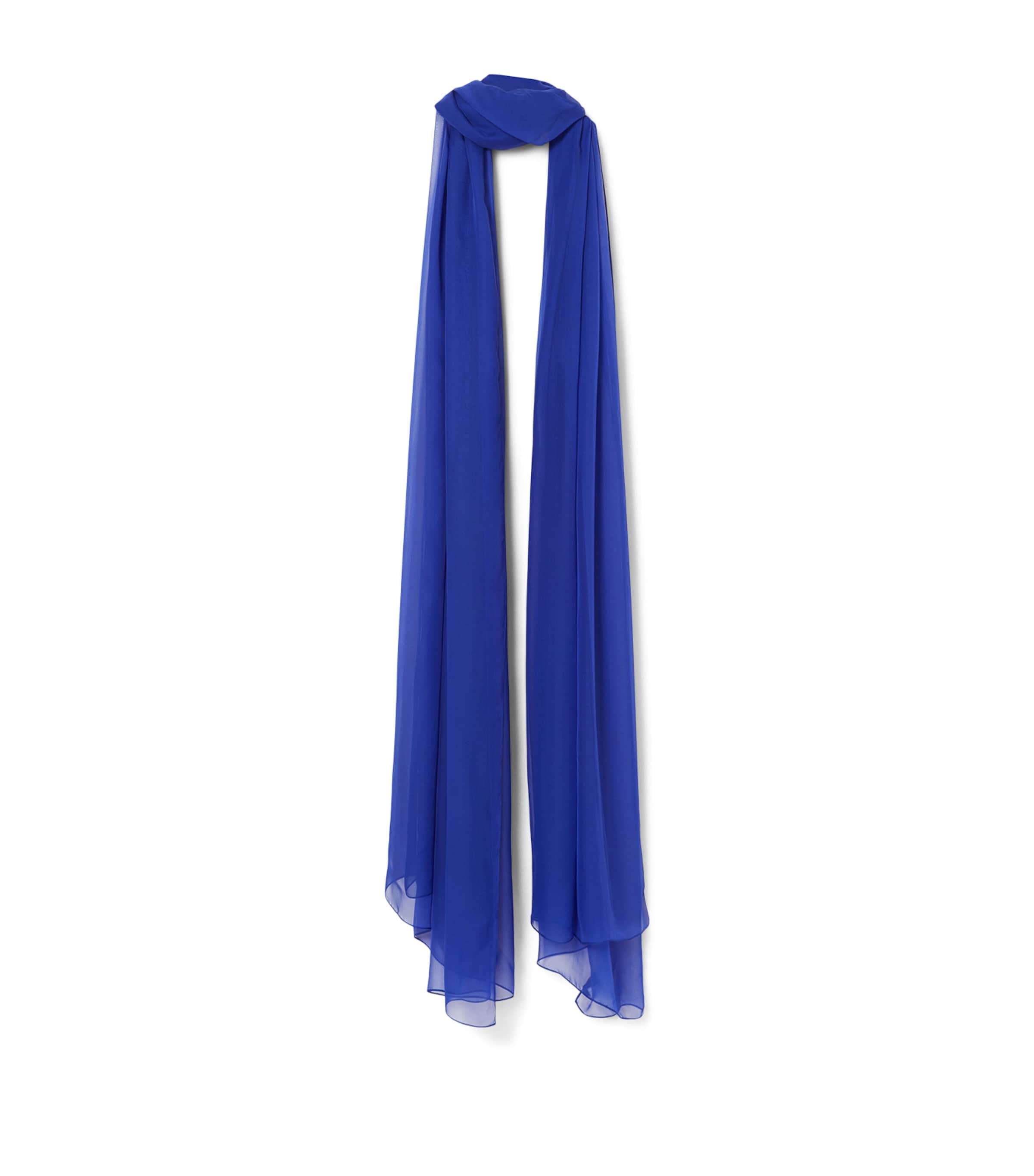Silk Scarf CORNFLOWER BLUE Image 1