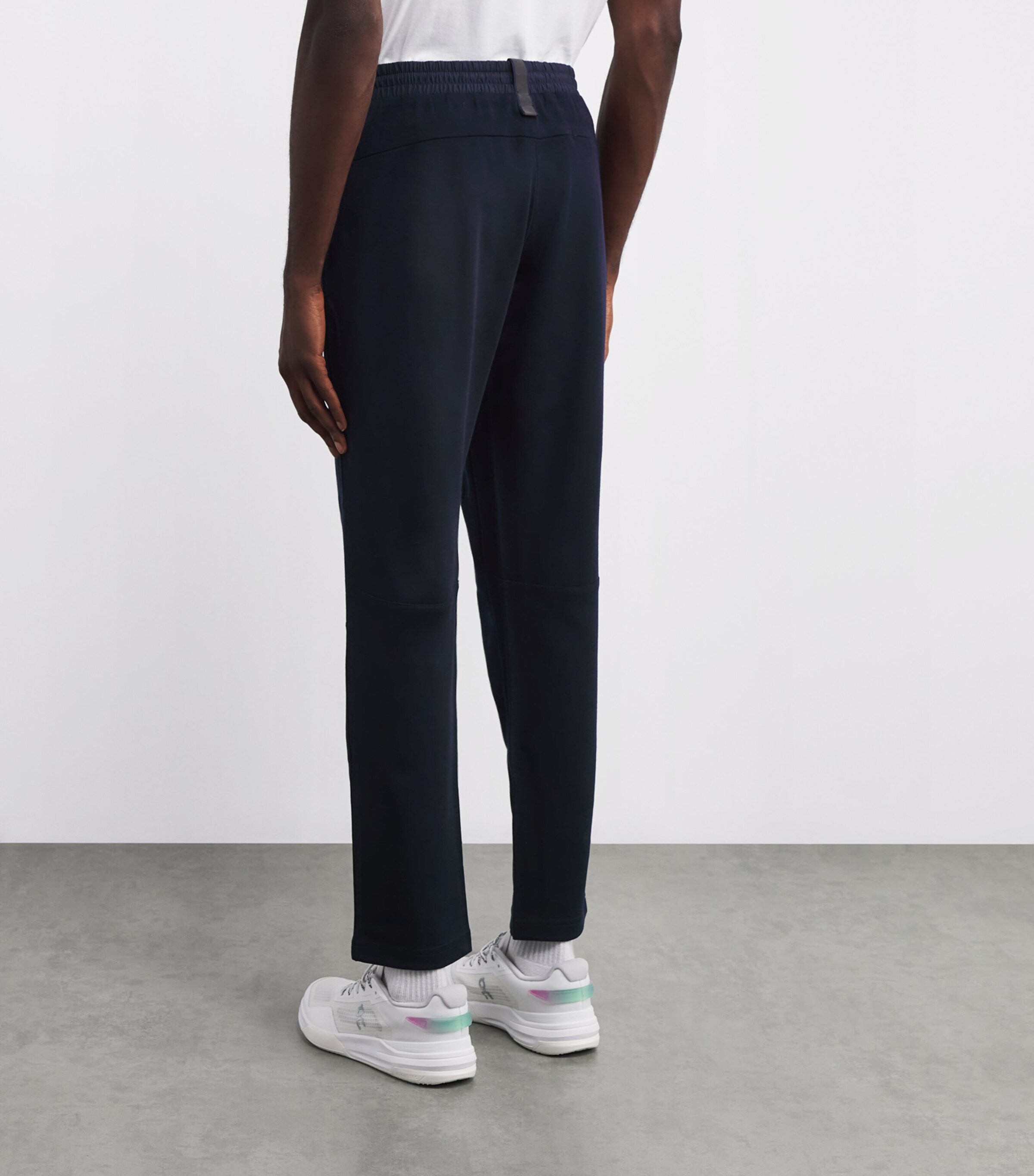 Wool-Blend Drawstring Trousers B13 NAVY BLUE Image 4