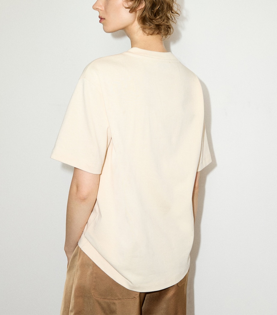 MAX&Co. Womens Cotton Graphic Print T-Shirt Milk Image 4