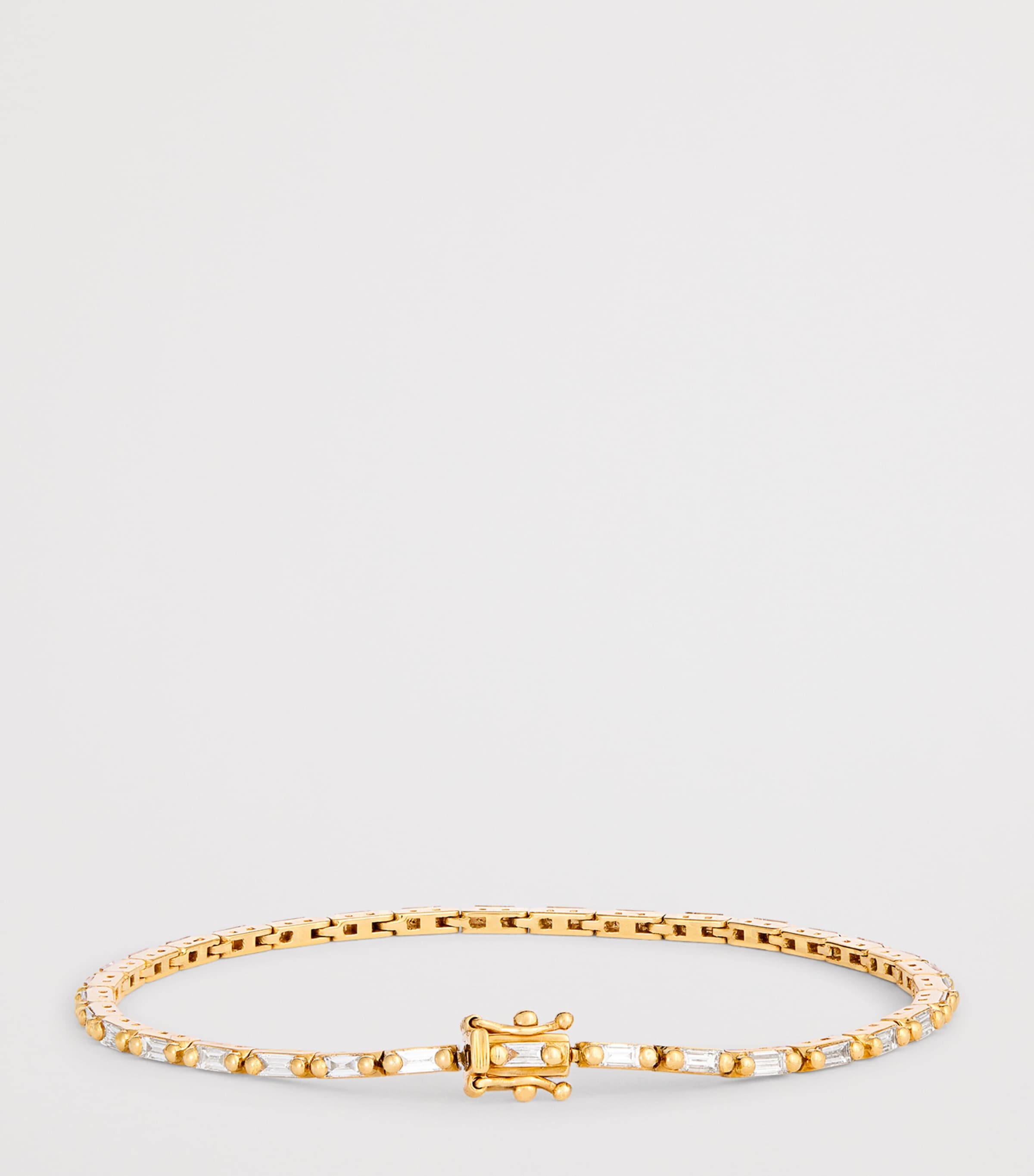 Suzanne Kalan Yellow Gold and Diamond Bold Linear Tennis Bracelet Yg/wd Image 3