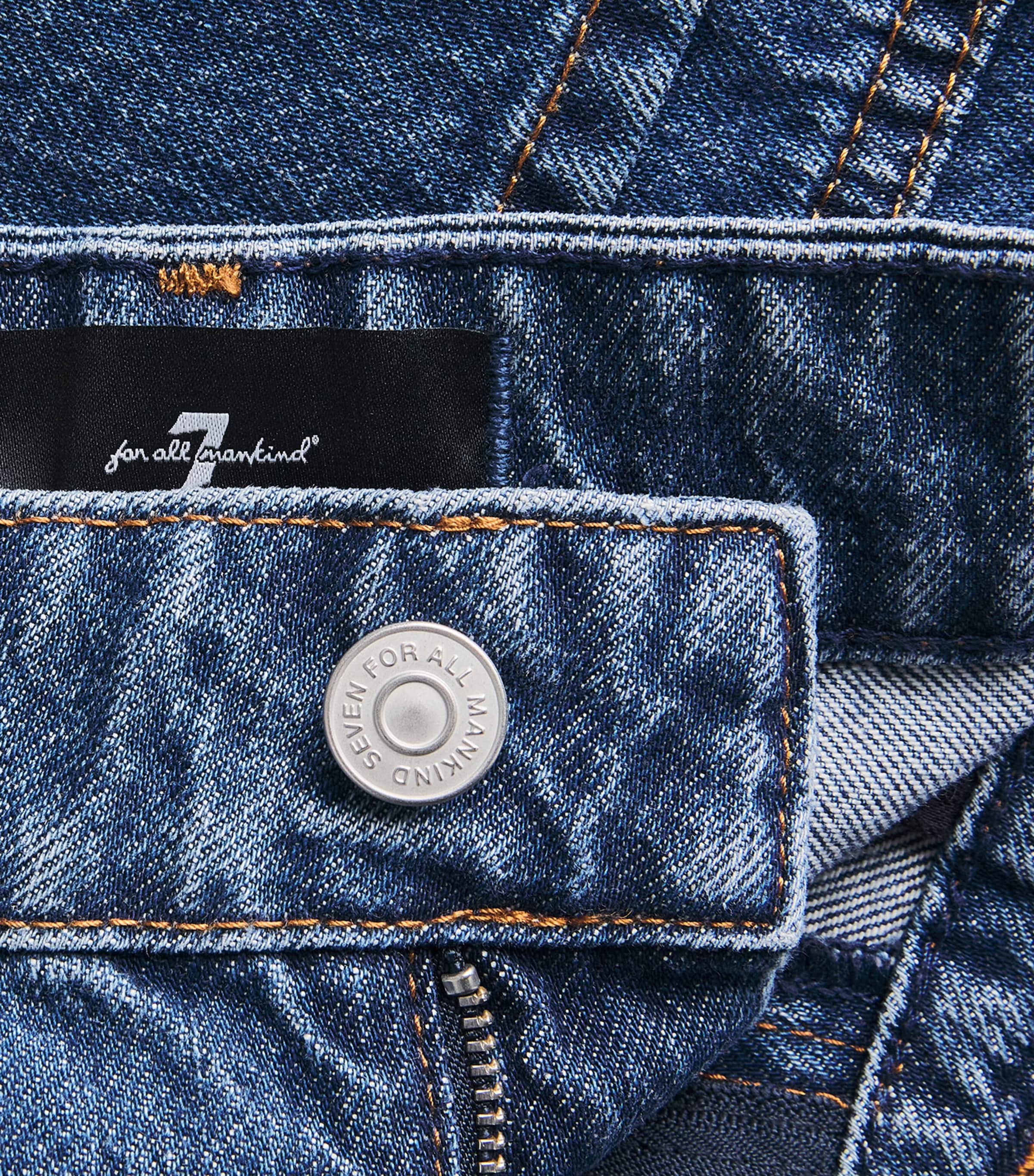 7 For All Mankind Womens Denim Layered Mini Skirt Shadow Image 6