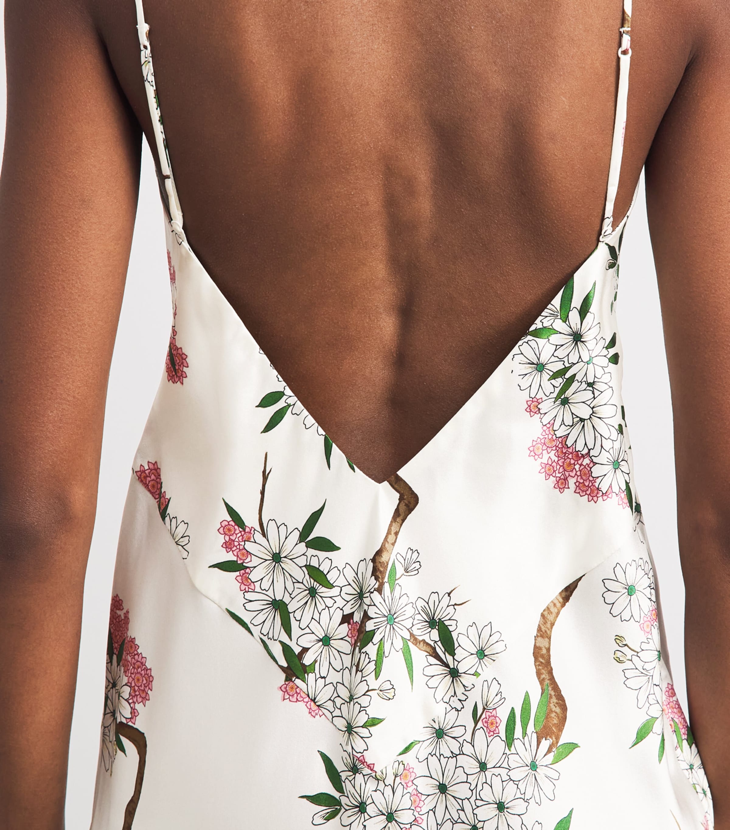 Olivia von Halle Womens Silk Floral Ilse Midi Slip Dress Ana Image 5