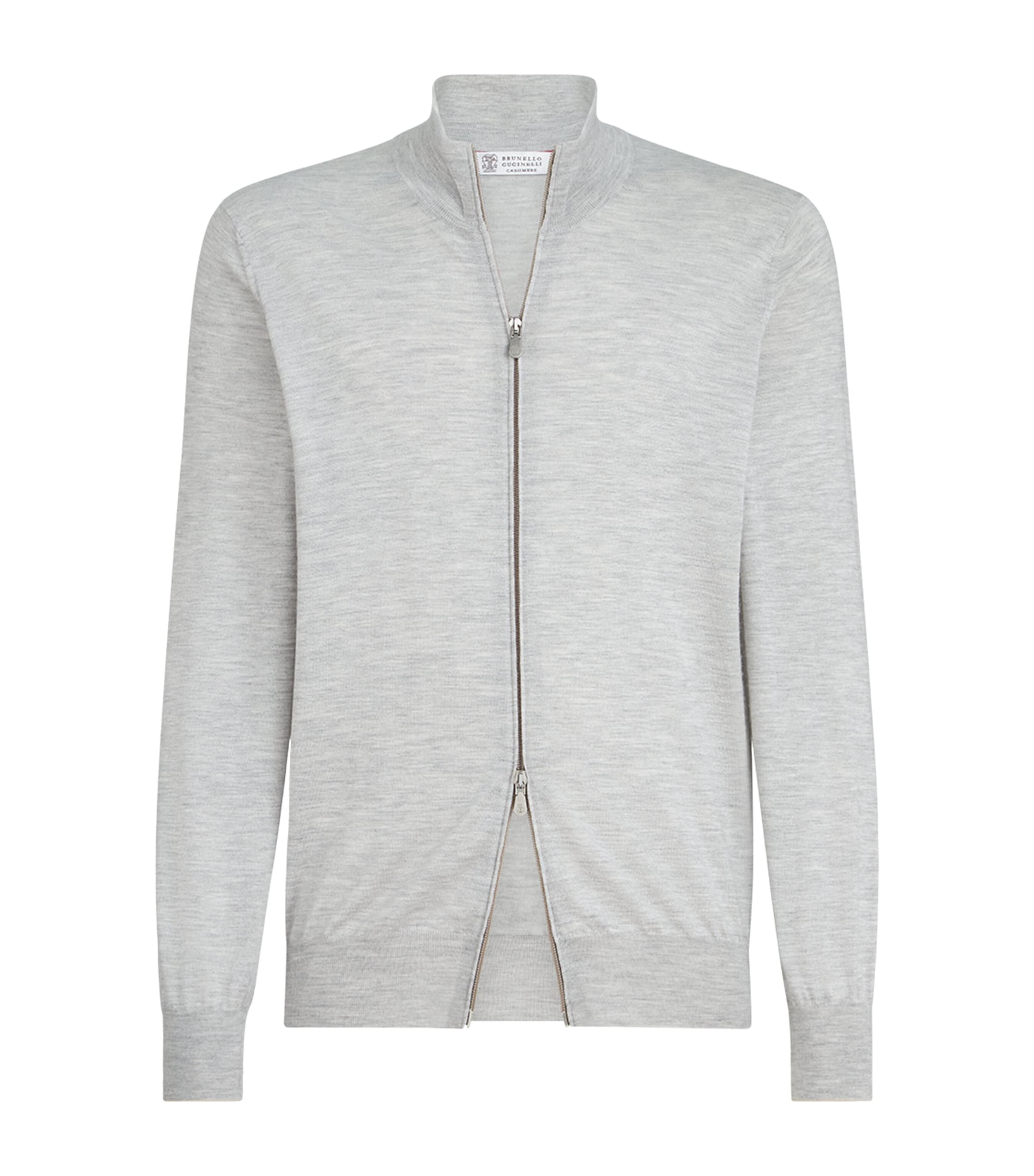 Brunello Cucinelli Mens Cashmere-Silk Cardigan Image 1