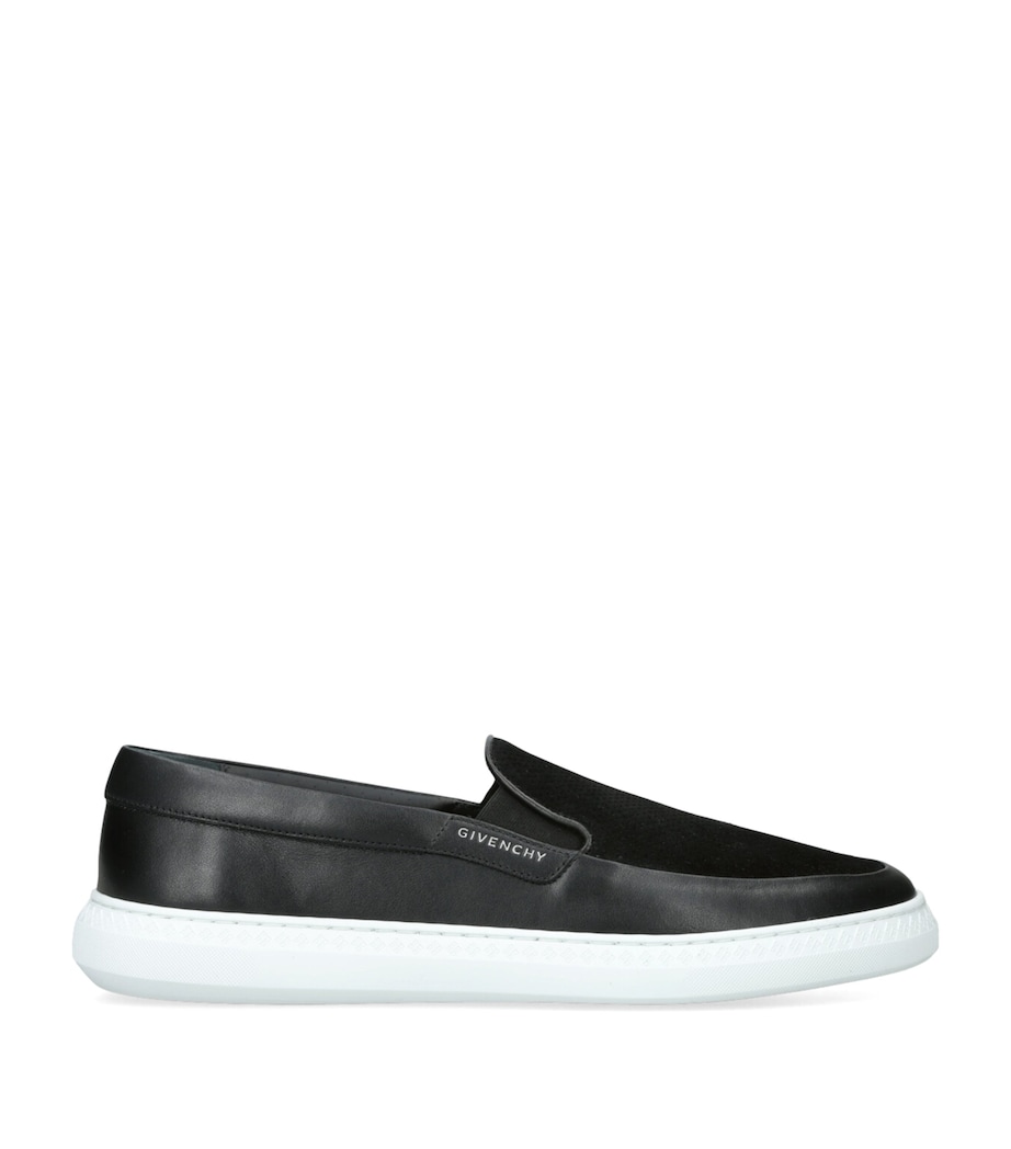 Leather-Suede G Set Slip-On Loafers BLACK Image 1