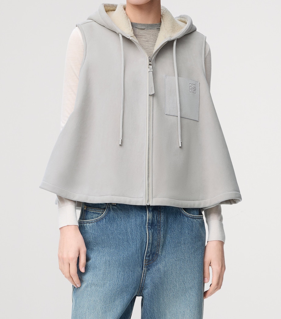 Lambskin Gilet LIGHT GREY MELANGE Image 2