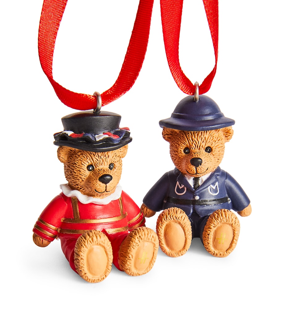 London Bear Tree Decorations (Set of 4) RED Image 5