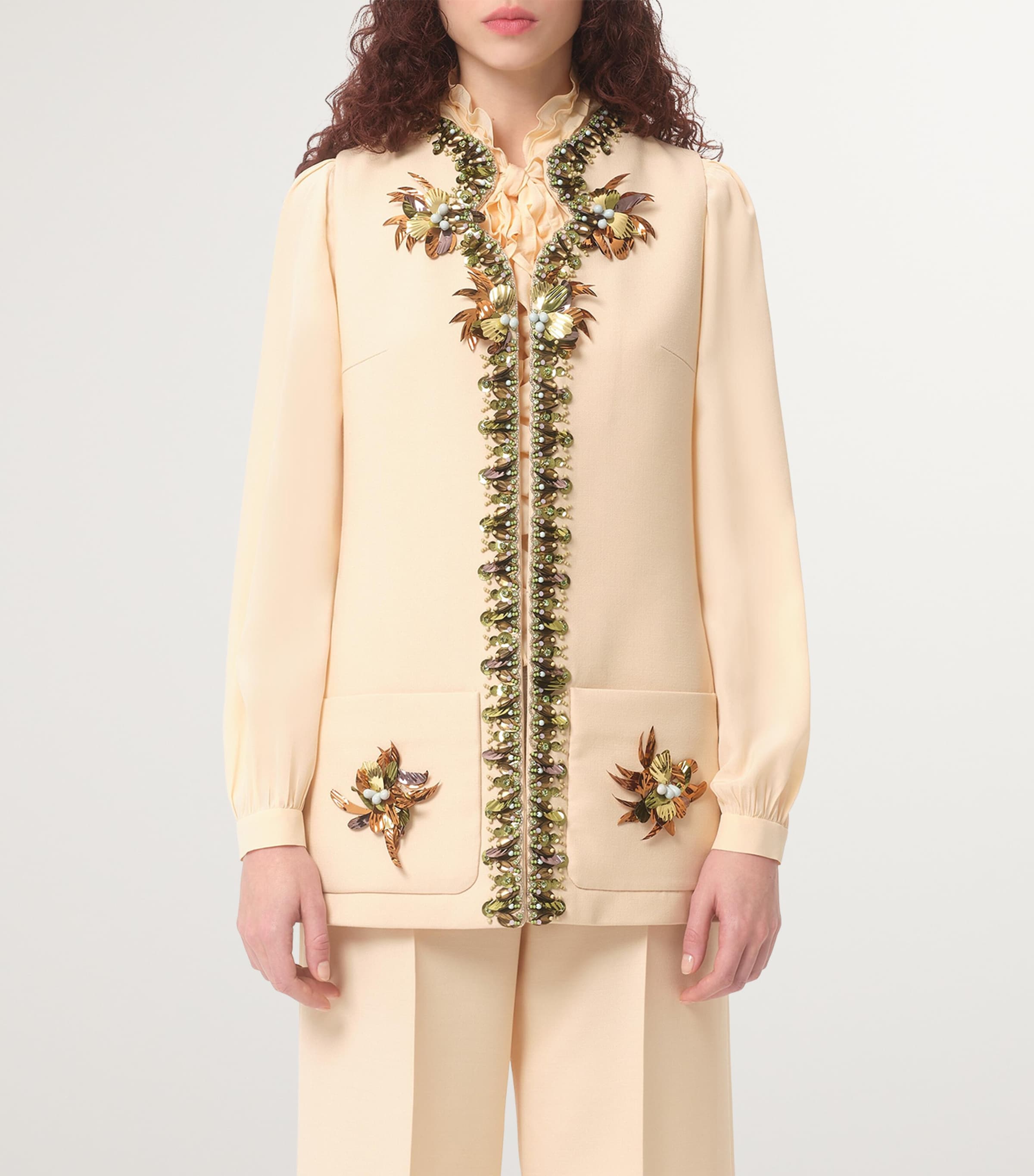 Valentino Virgin Wool-Silk Embellished Gilet | Harrods US