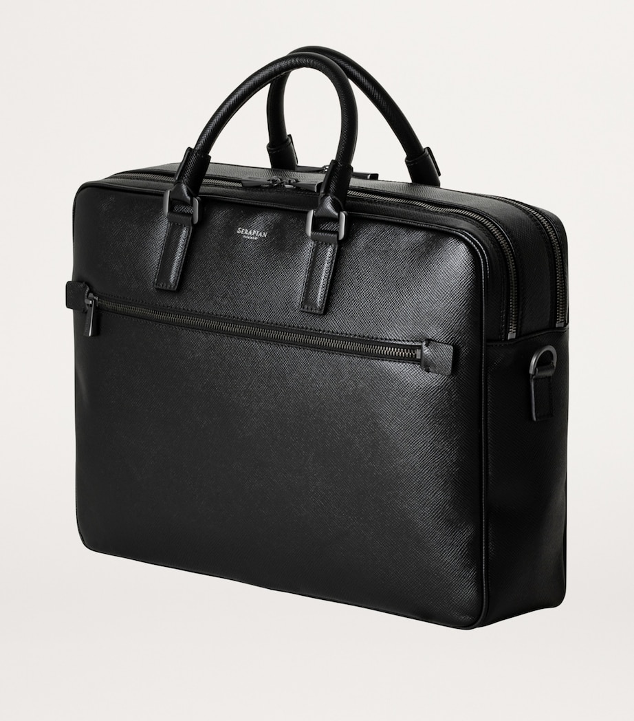 Leather Double Evolution Briefcase BLACK ECLIPSE Image 2