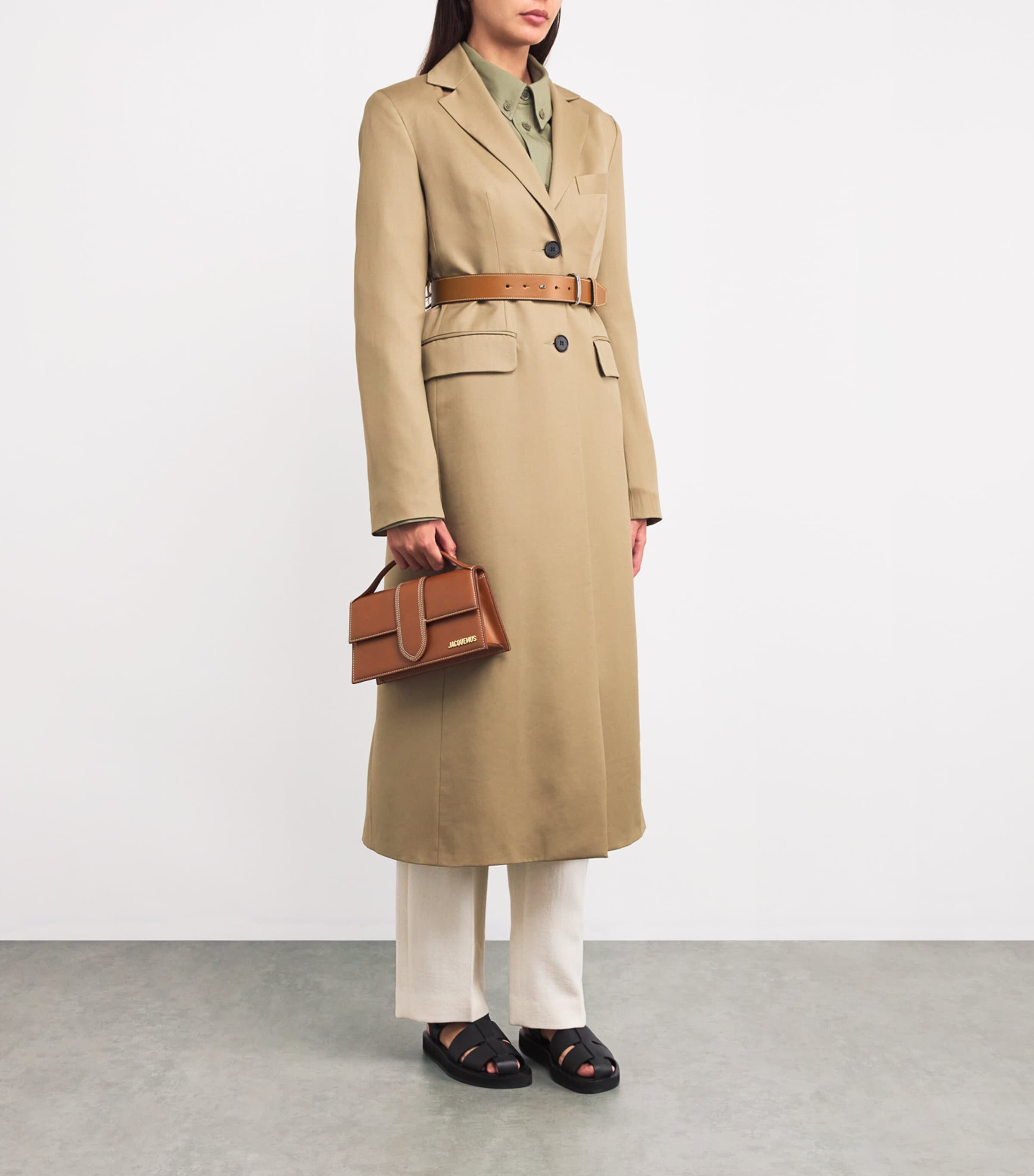 Max Mara Calfskin Twin-Buckle Belt | Harrods US