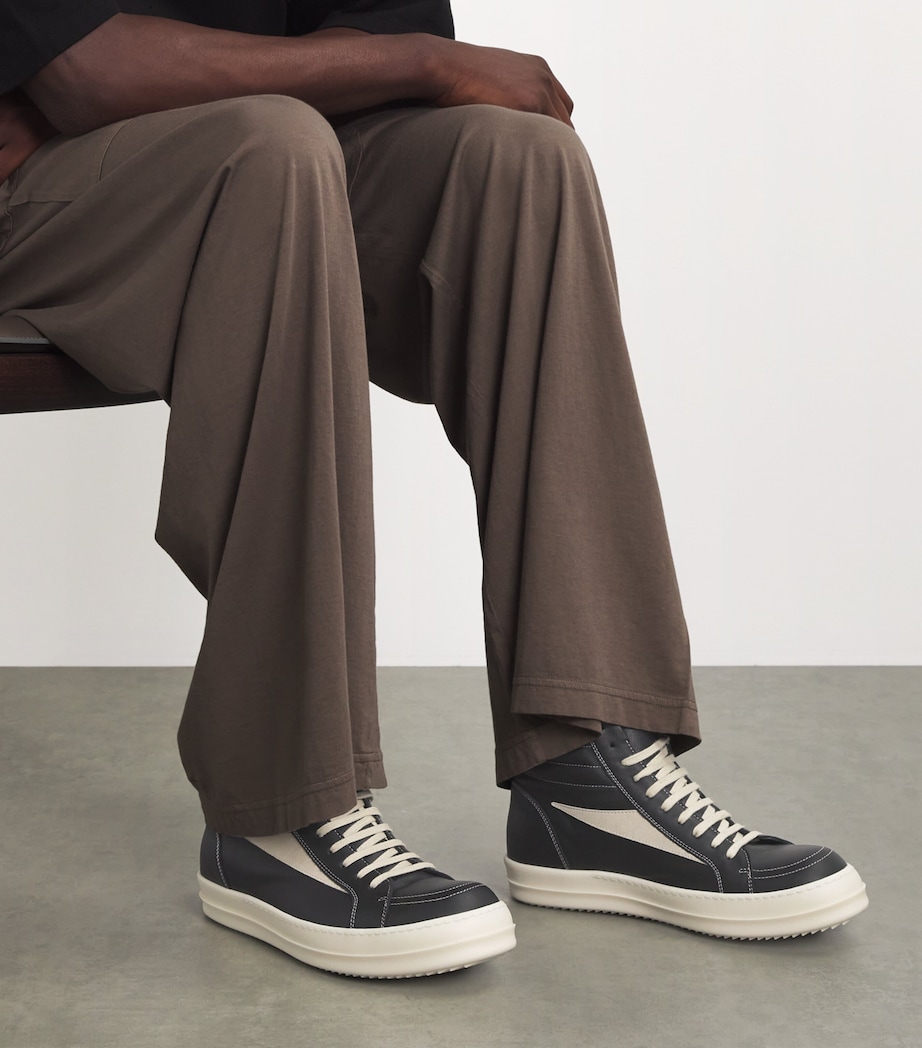 Leather Porterville Vintage High-Top Sneakers BLACK/MILK/MILK Image 6