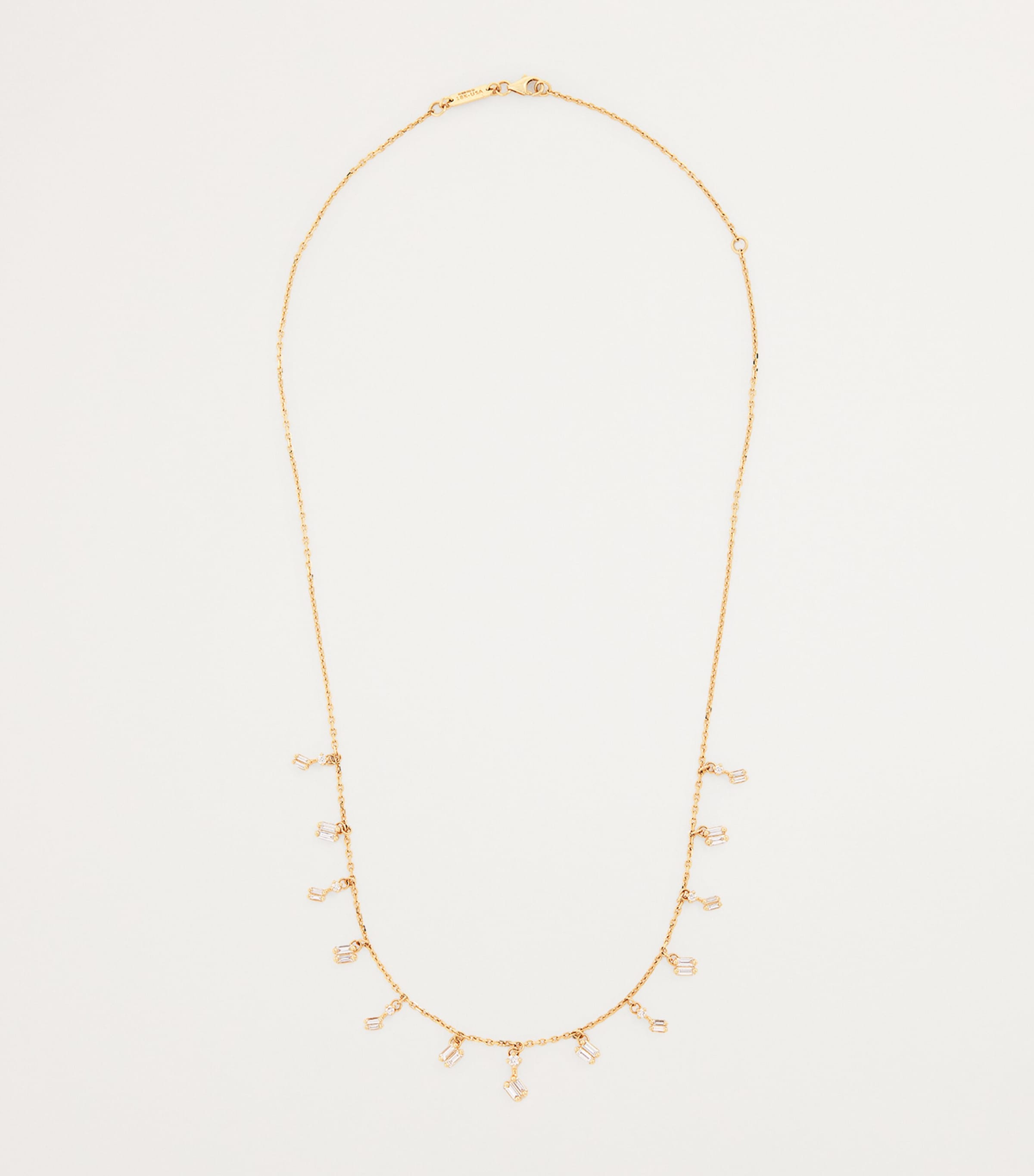 Yellow Gold and Diamond Classic Fireworks Cascade Necklace 18K YG/WD Image 3