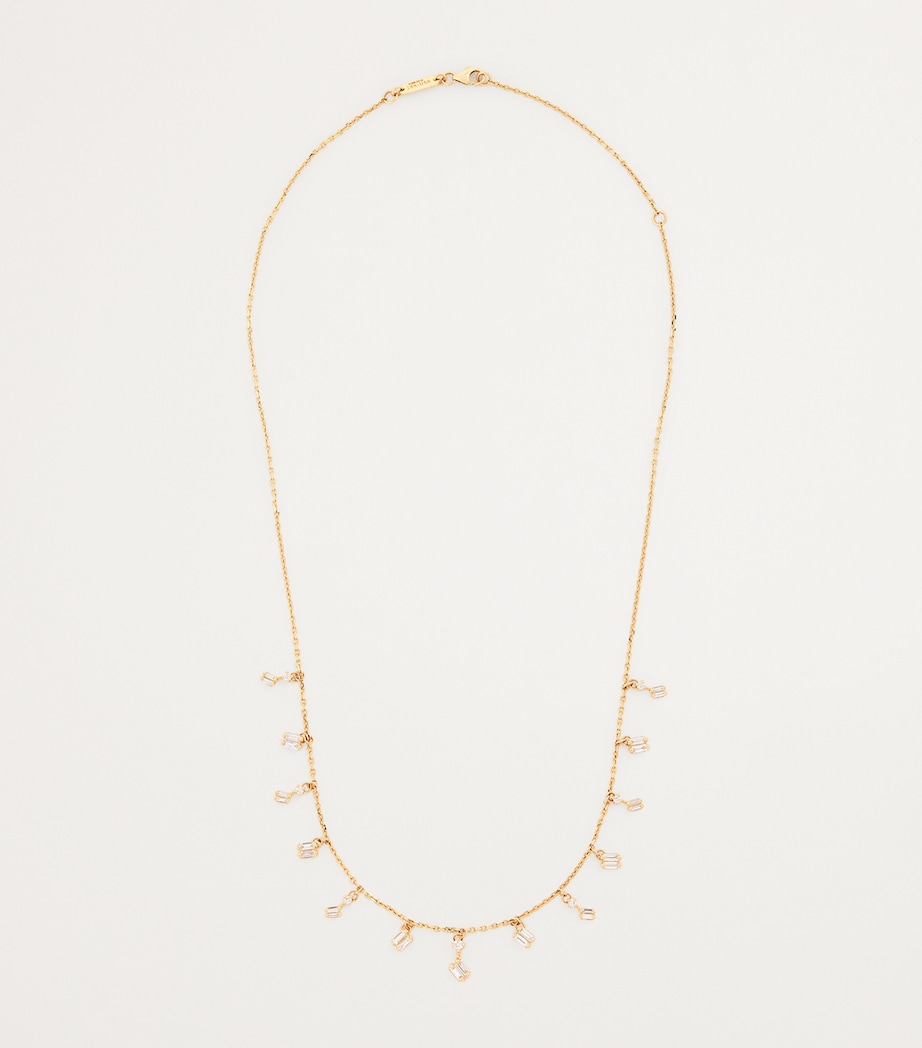 Yellow Gold and Diamond Classic Fireworks Cascade Necklace 18K YG/WD Image 3