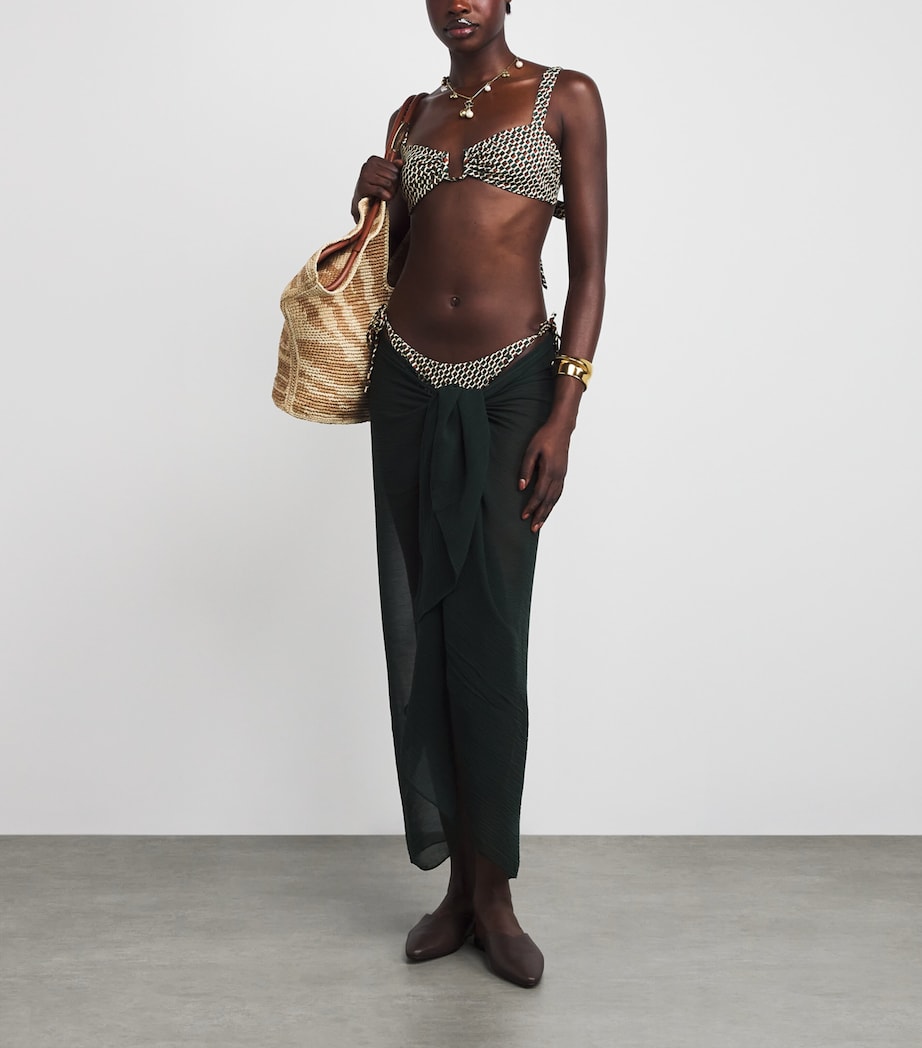 Side-Tie Catania Bikini Bottoms IVY GREEN GEO PRINT Image 2