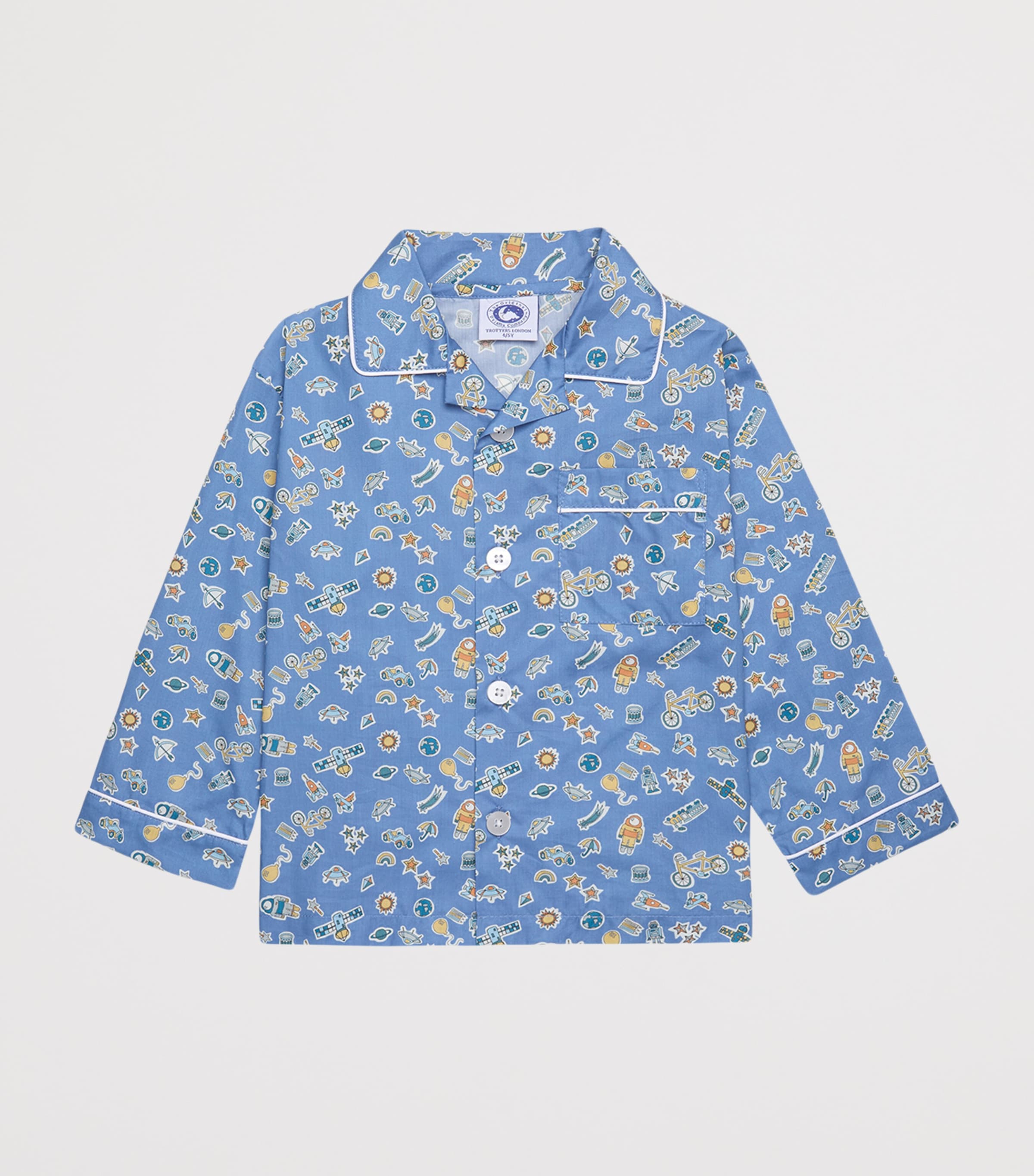 Trotters Cotton Treasures Pyjamas (1-5 Years) Blue Image 3