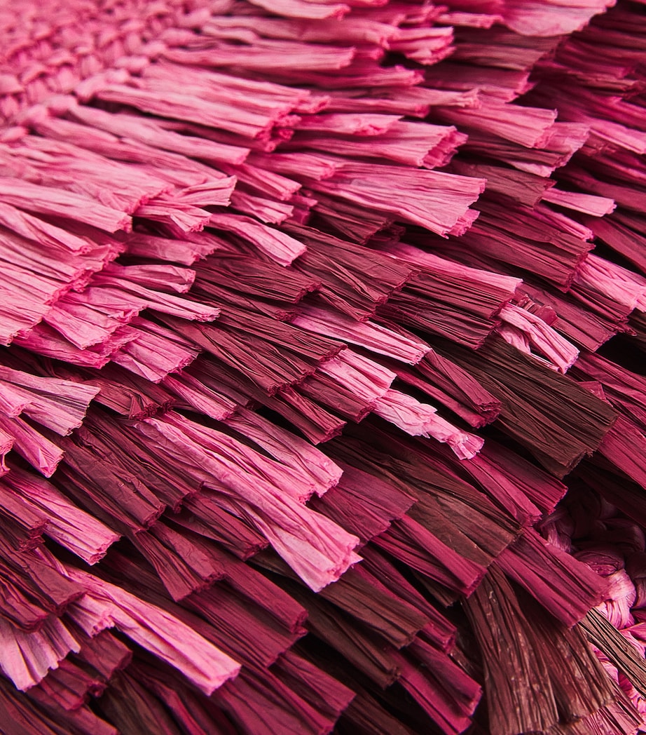 Straw Shag Clutch Bag BUBBLEGUM Image 6