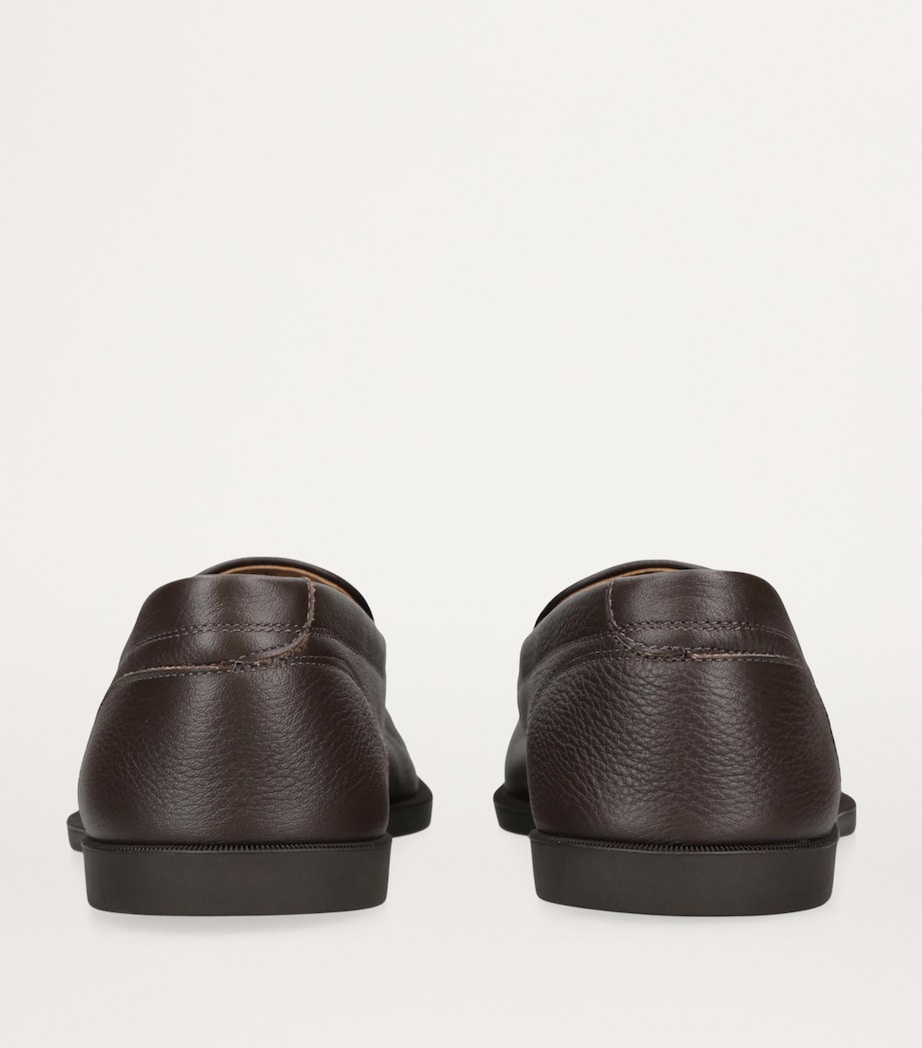 Leather Pace Loafers DARK BROWN Image 3