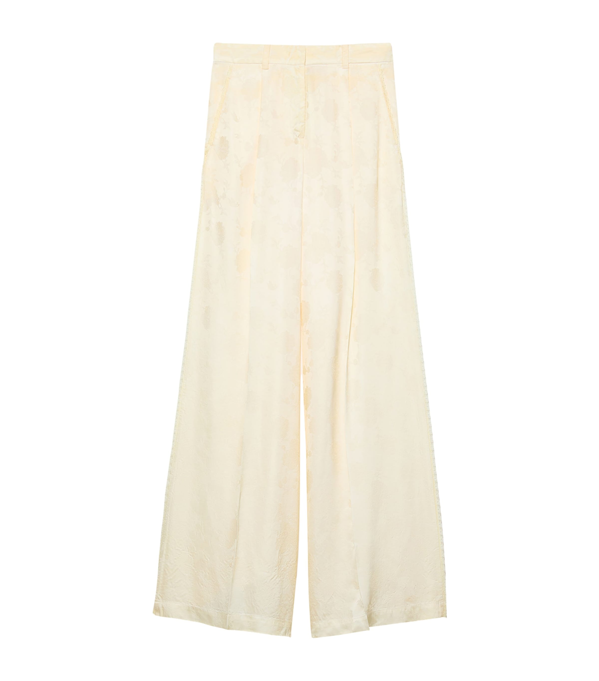 MAX&Co. Womens Floral Wide-Leg Trousers Banana Image 1