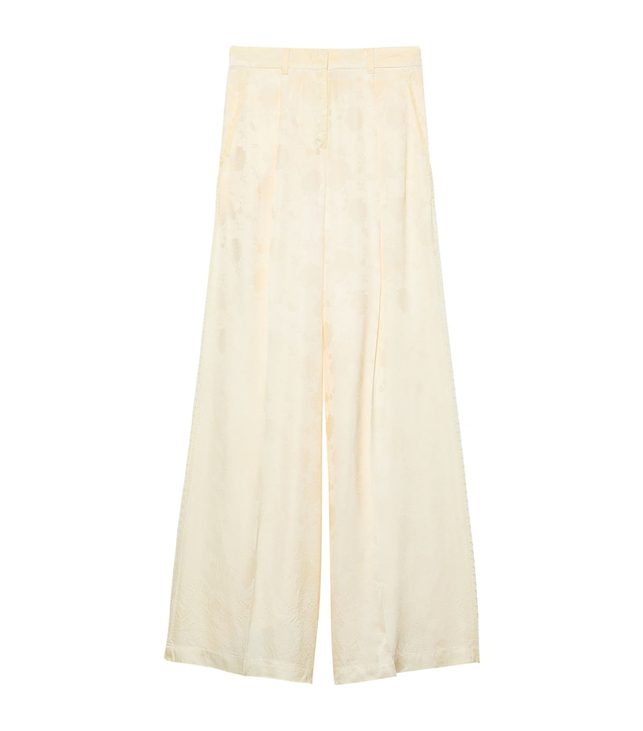 MAX&Co. Womens Floral Wide-Leg Trousers Banana Image 1