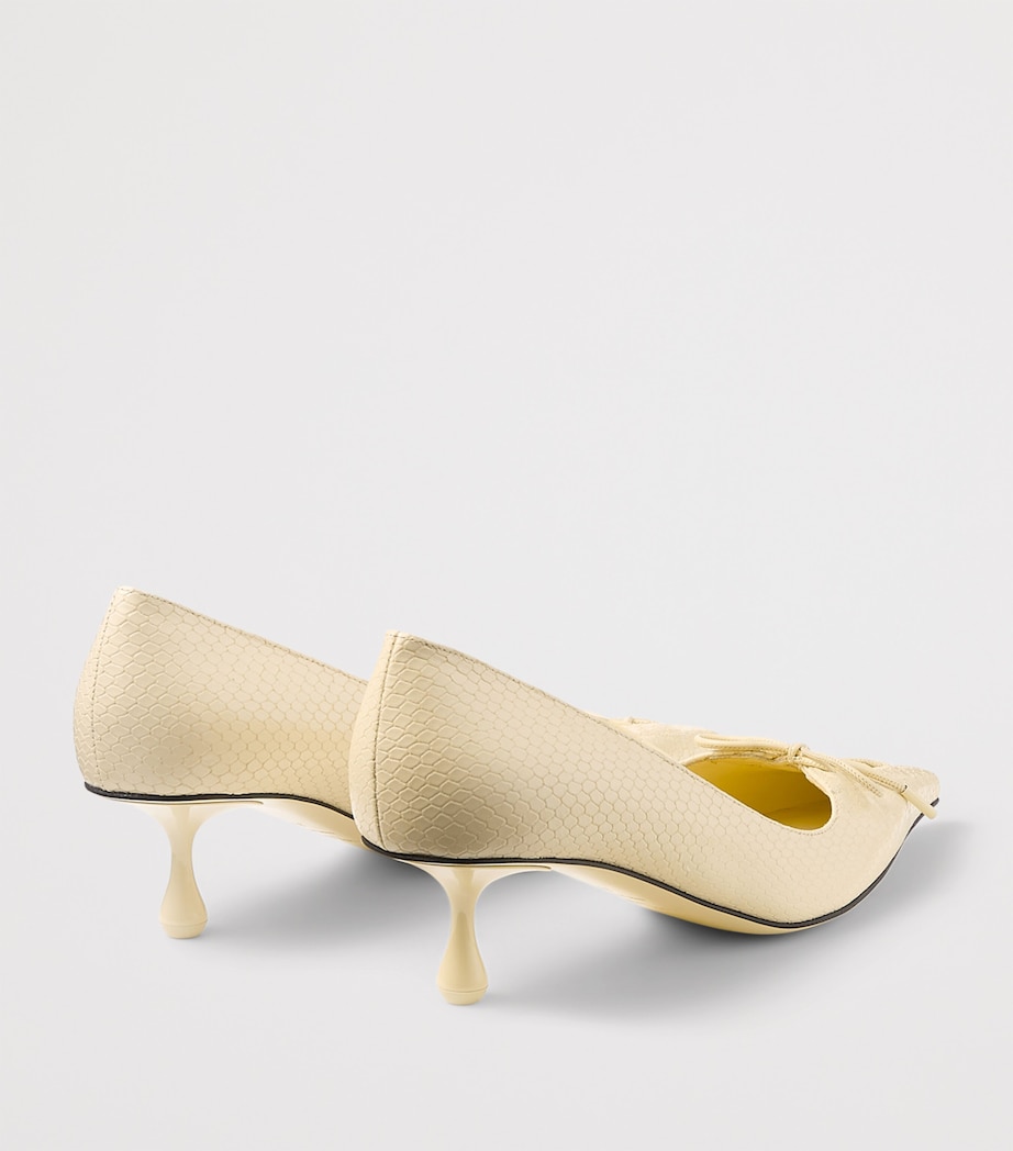 Scarlett 50 Leather Lace-Up Pumps BUTTERMILK Image 4