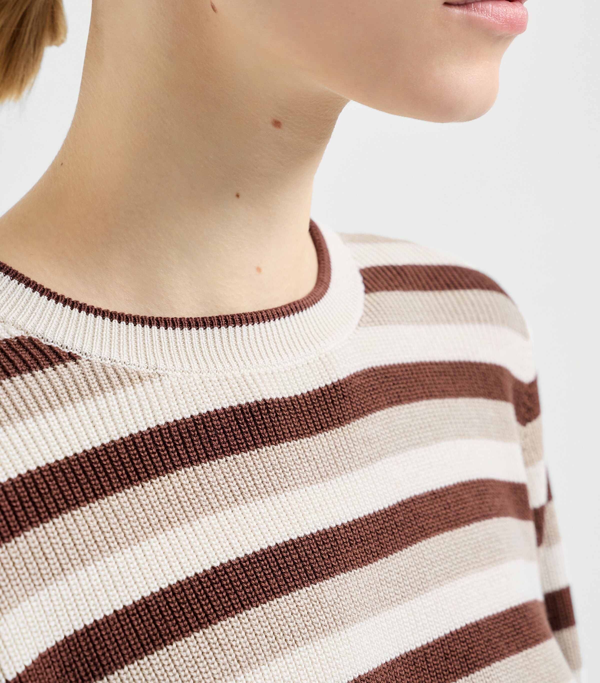 Brunello Cucinelli Womens Cotton Stripe Sweater Image 6