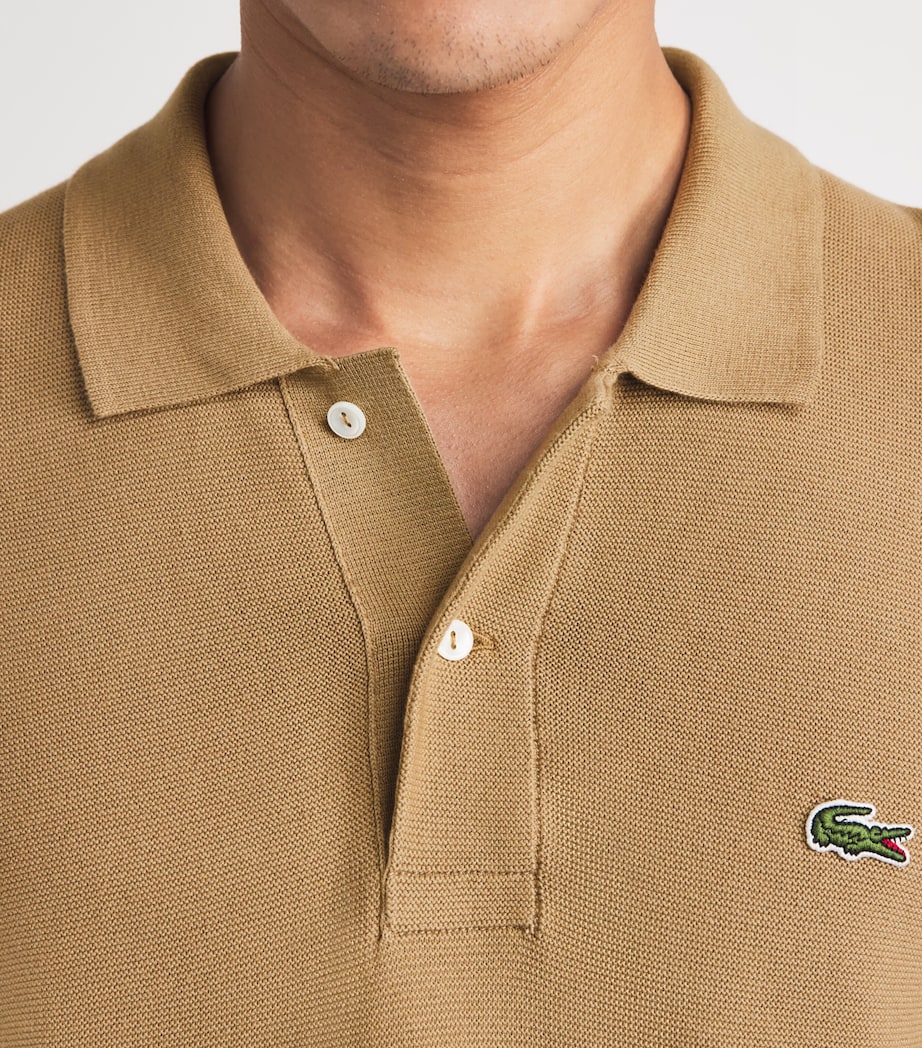 Lacoste Mens Cotton Piqué Polo Sweatshirt Cookie Image 3