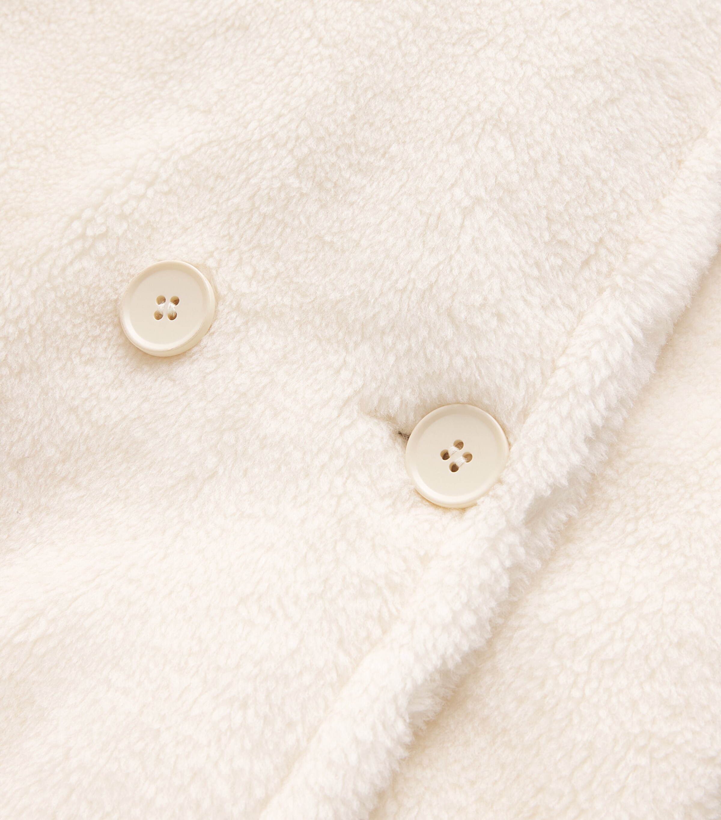 Wool Shearling Oversized Coat BONE Image 5