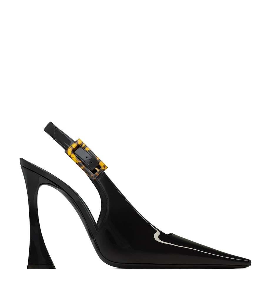 Saint Laurent Leather Dune Heeled Slingbacks 110 Image 1