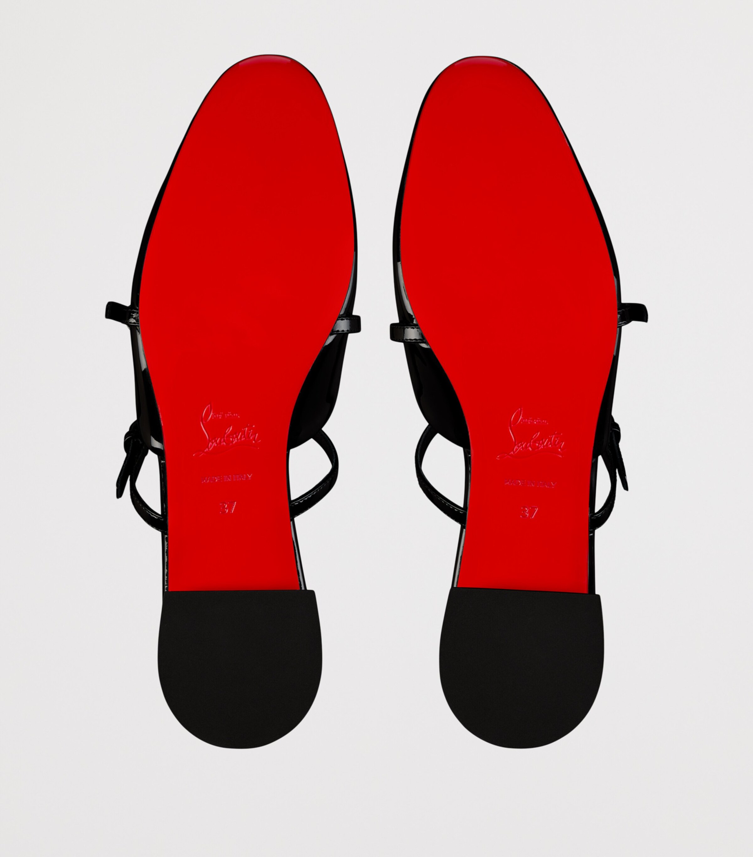 Christian Louboutin Nilou flat material Cordiroi Mini/GG color black Christian Louboutin Patio Black Leather Strass Crystal  main image 2