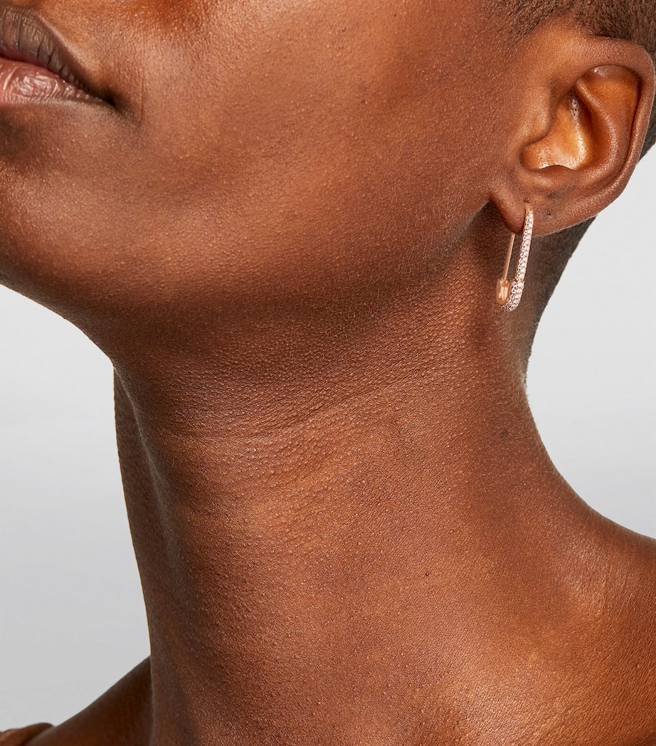 Anita Ko Rose Gold and Diamond Safety Pin Single Left Earring Rose Gold Image 4