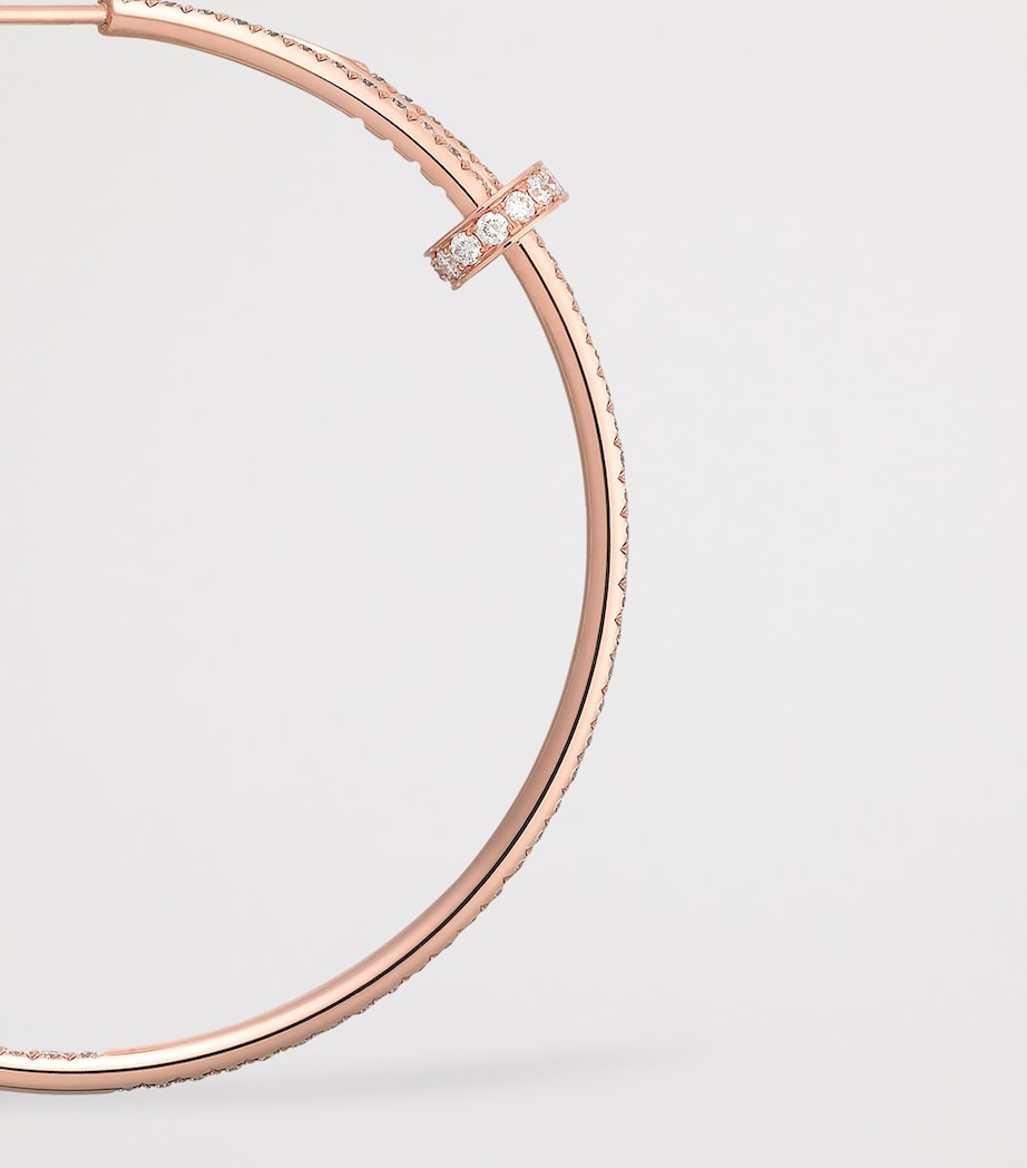 Rose Gold and Diamond Juste un Clou Hoop Earrings ROSE GOLD Image 5