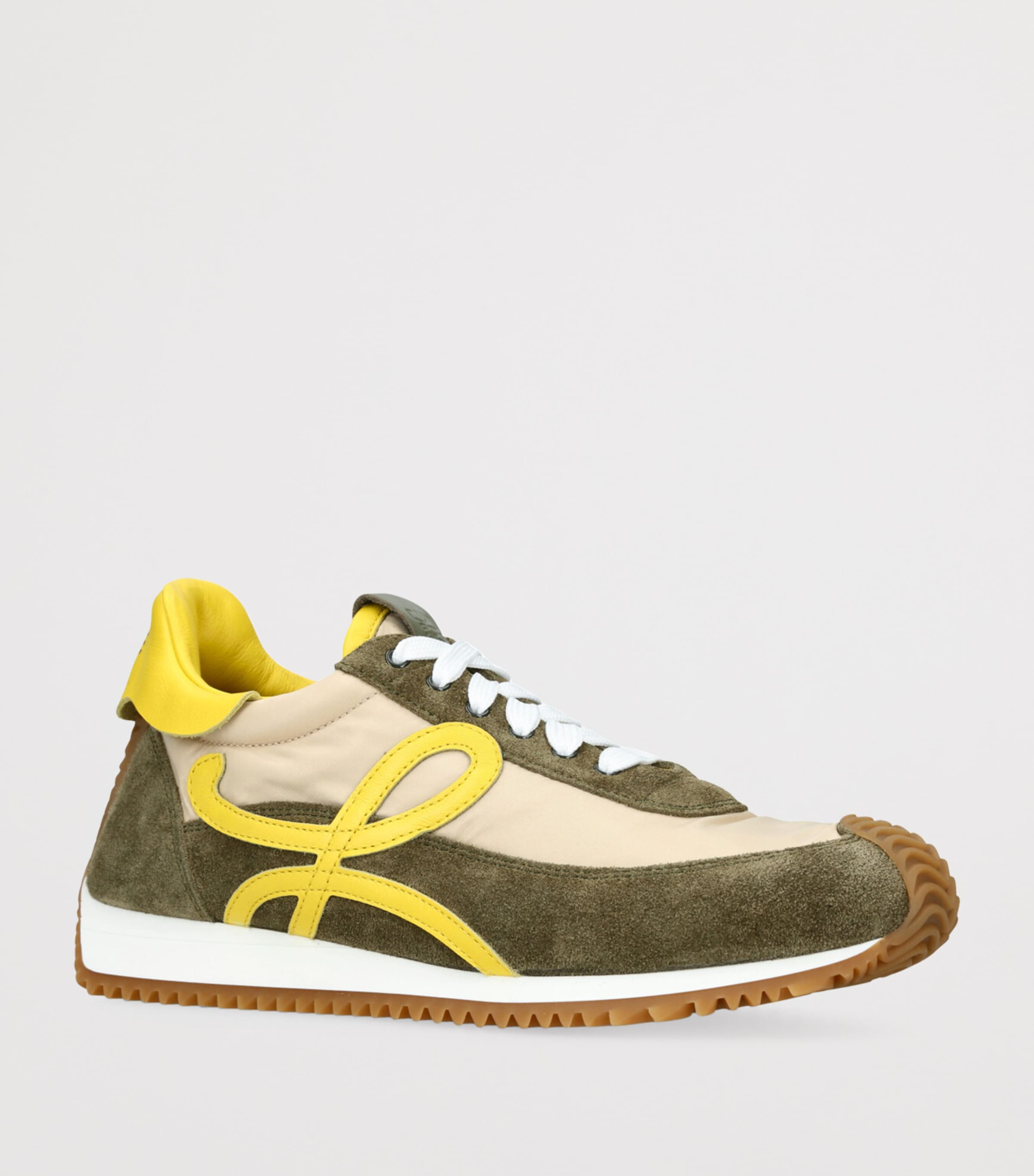 Suede Flow Runner Sneakers GREEN COMB Image 3