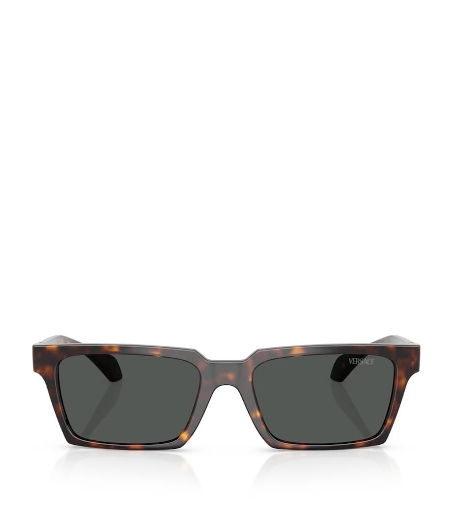 Versace Tortoiseshell Rectangular Sunglasses Image 1