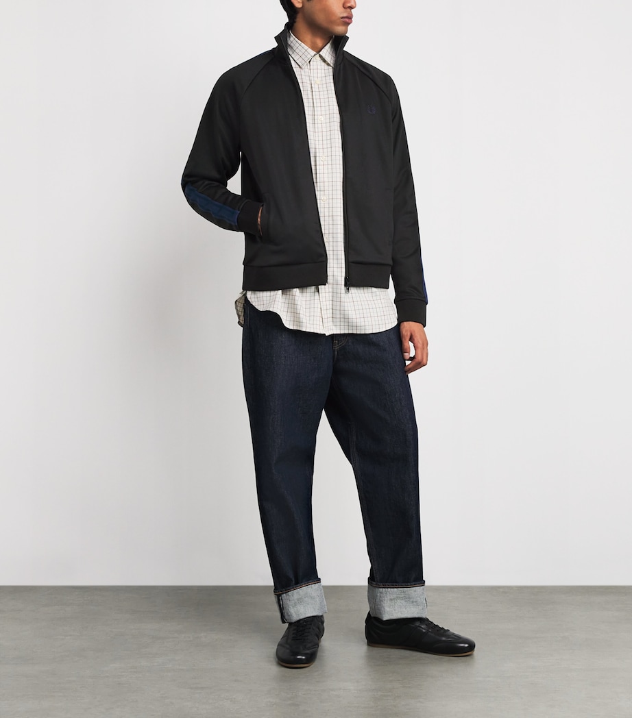 Contrast-Tape Track Jacket 102 BLACK Image 2