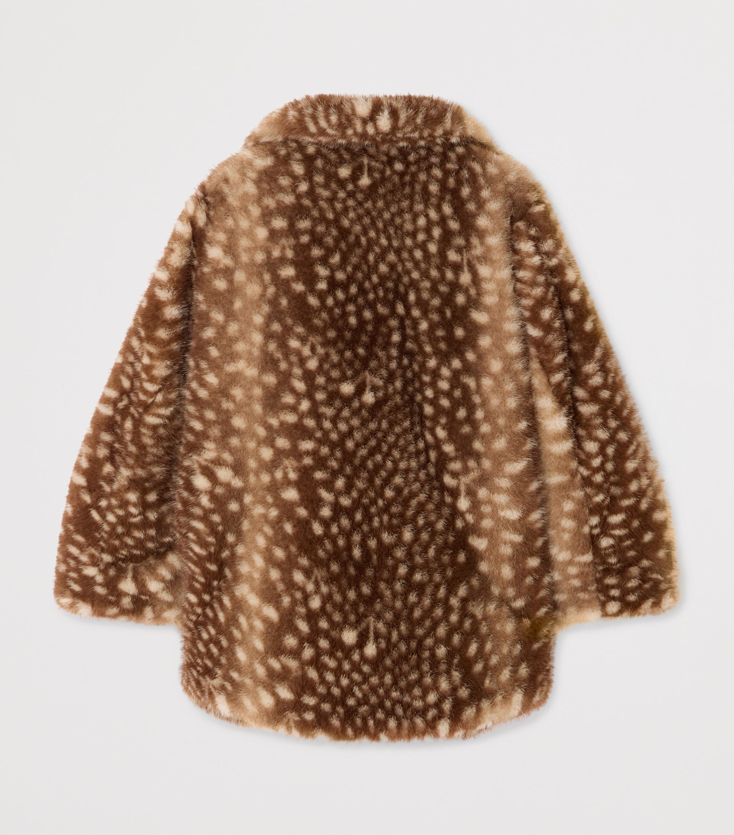 Bonpoint Faux Fur Deer Print Coat (4-8 Years) Caramel Image 2