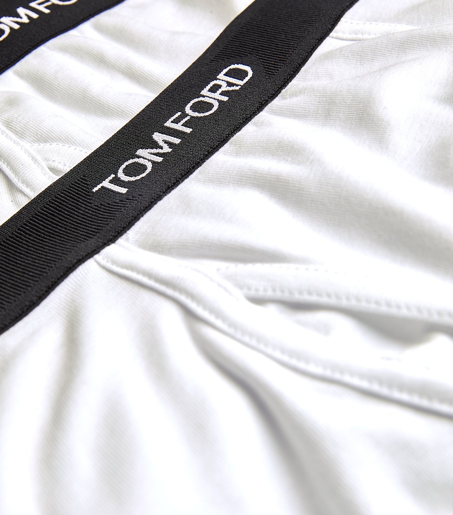 Cotton-Stretch Logo Trunks (Pack of 2) 100 WHITE Image 11