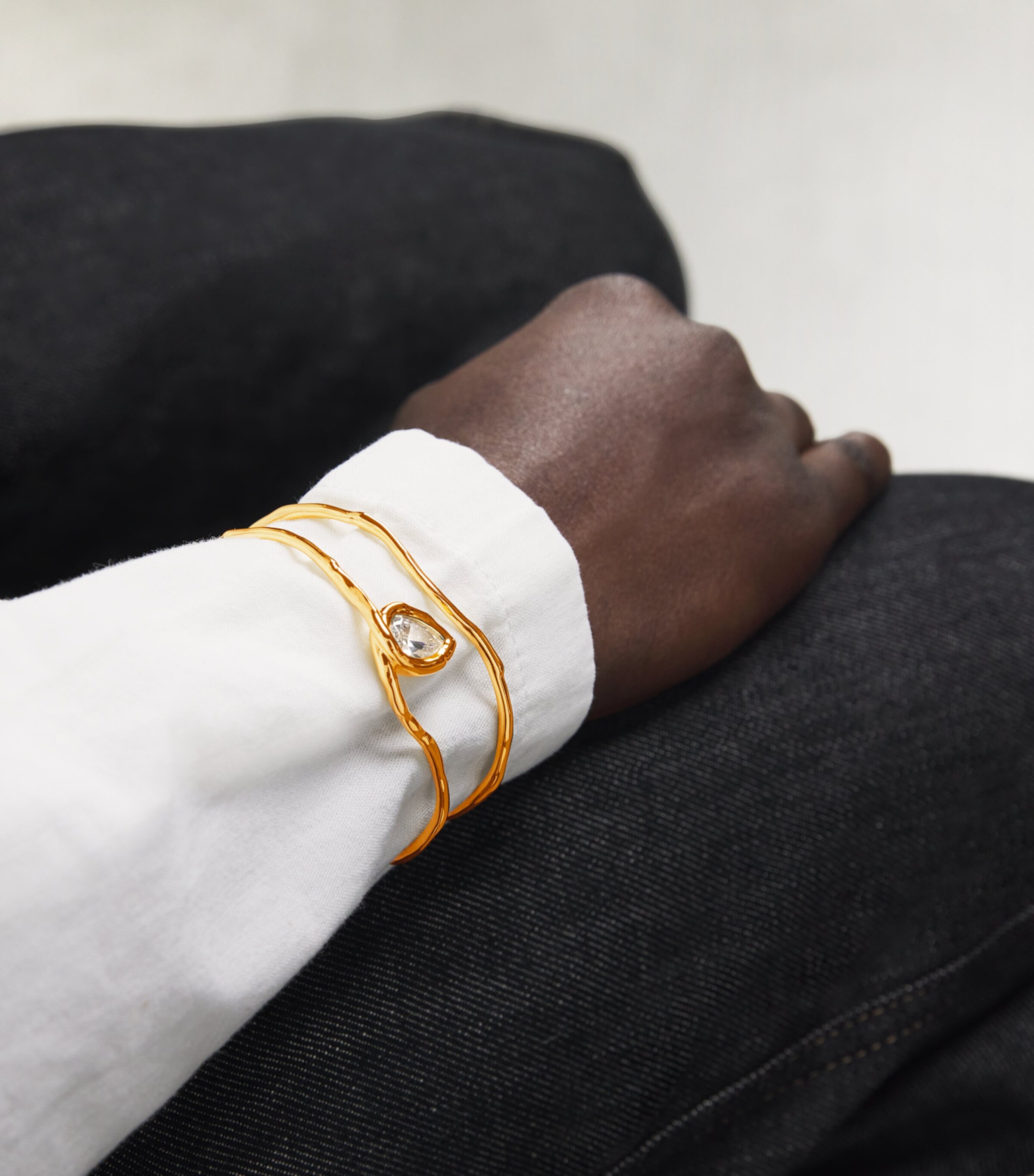 Alexis Bittar Gold-Plated Asterales Cuff Bracelet Gold Image 2