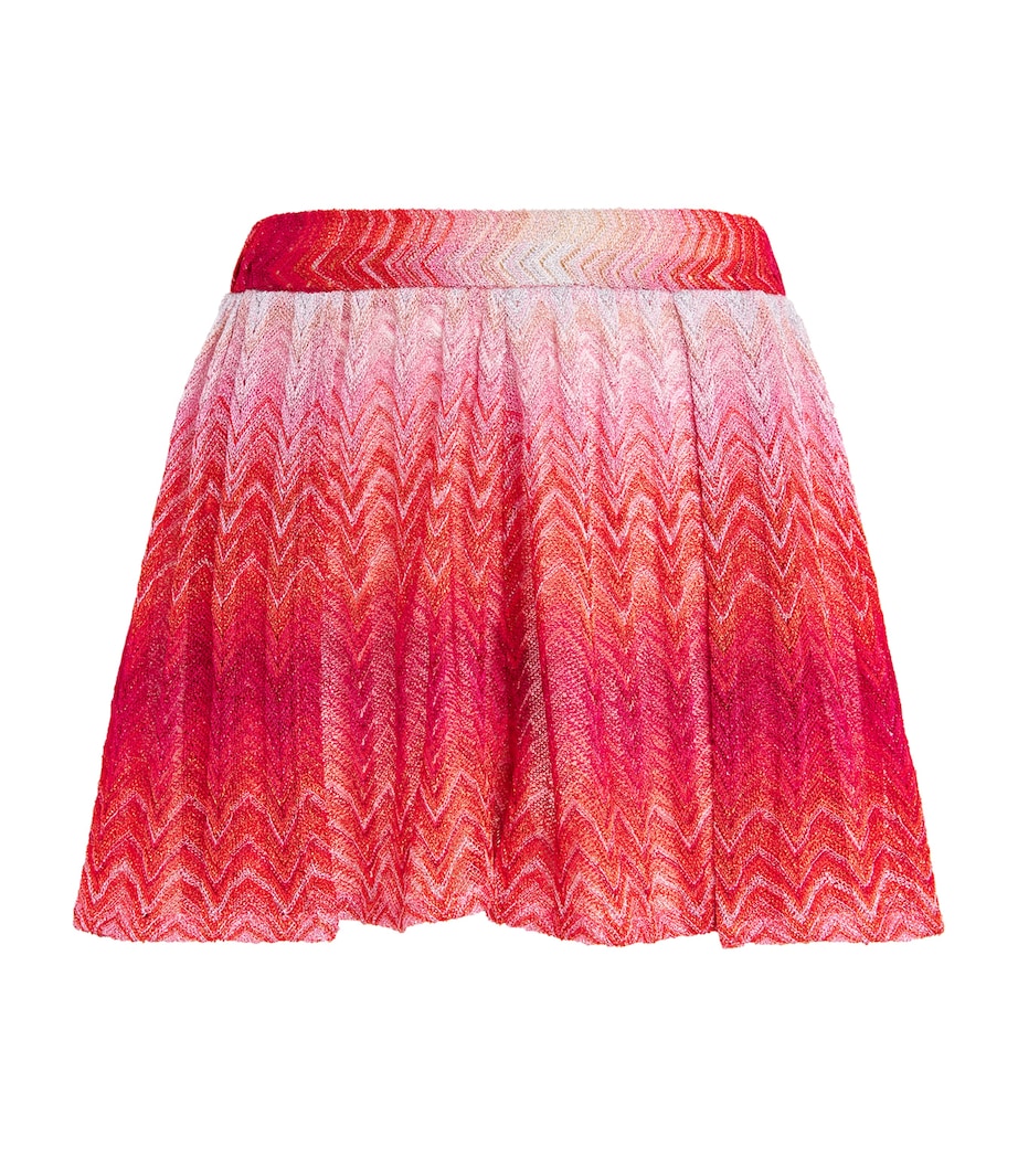 Ombré Crochet Shorts S416Z MULTI RED Image 1
