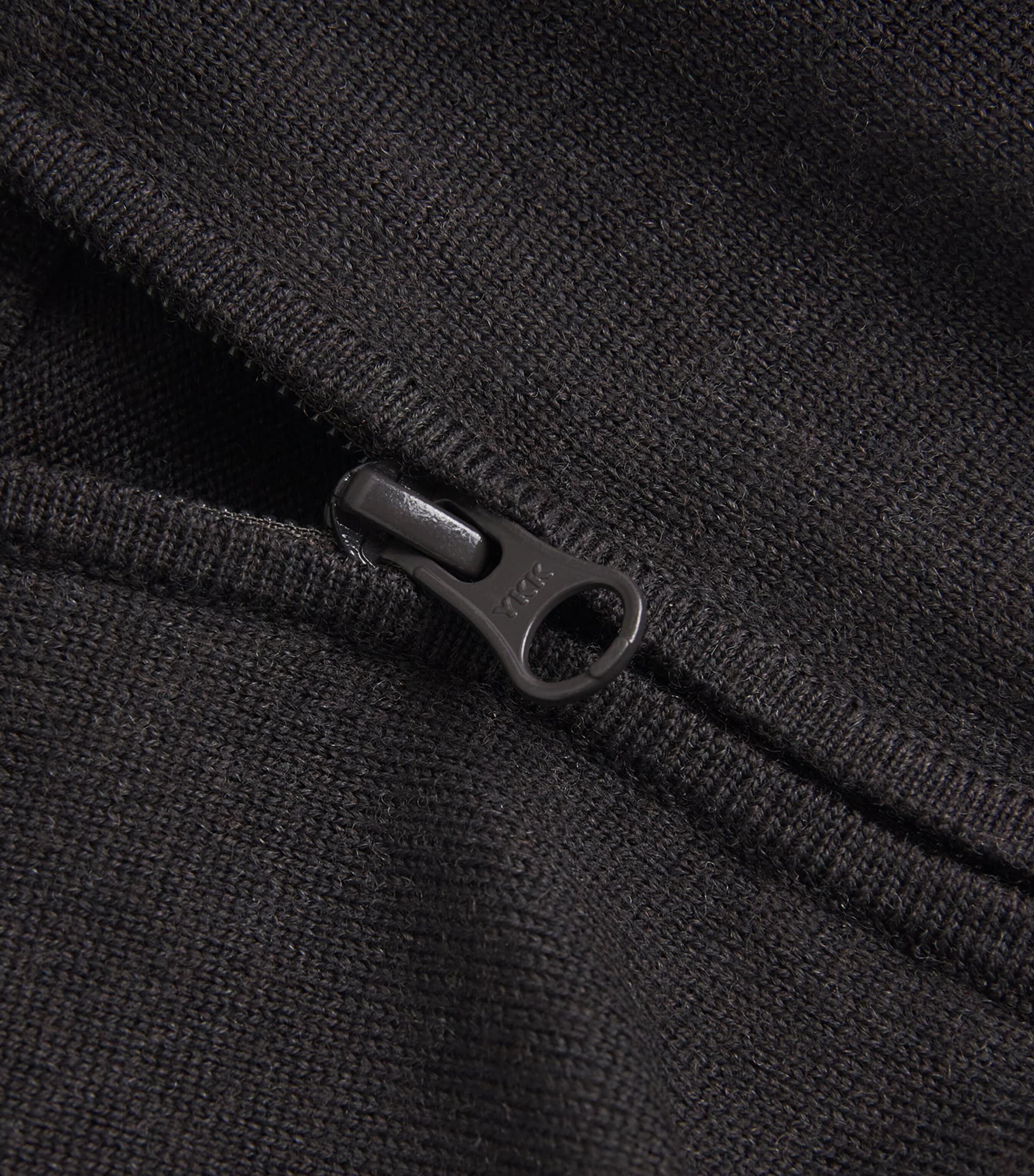 Merino Wool Half-Zip Sweater 08AA:BROWN BARK Image 5