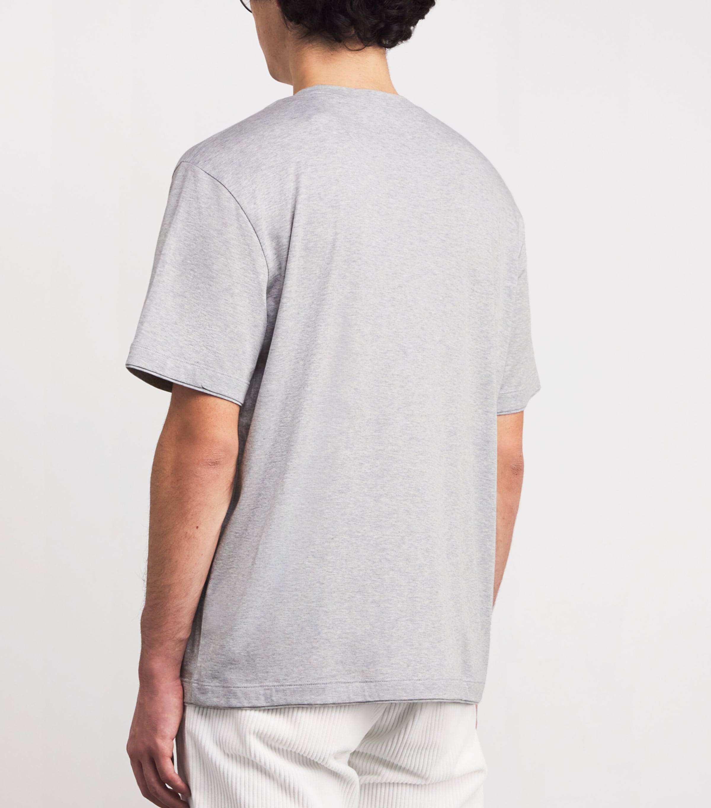 Cotton-Blend Jersey T-Shirt GRIGIO CHIARO MELANG Image 4