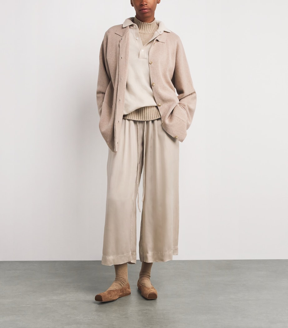 Sanded Wide-Leg Trousers S04 SISAL Image 2