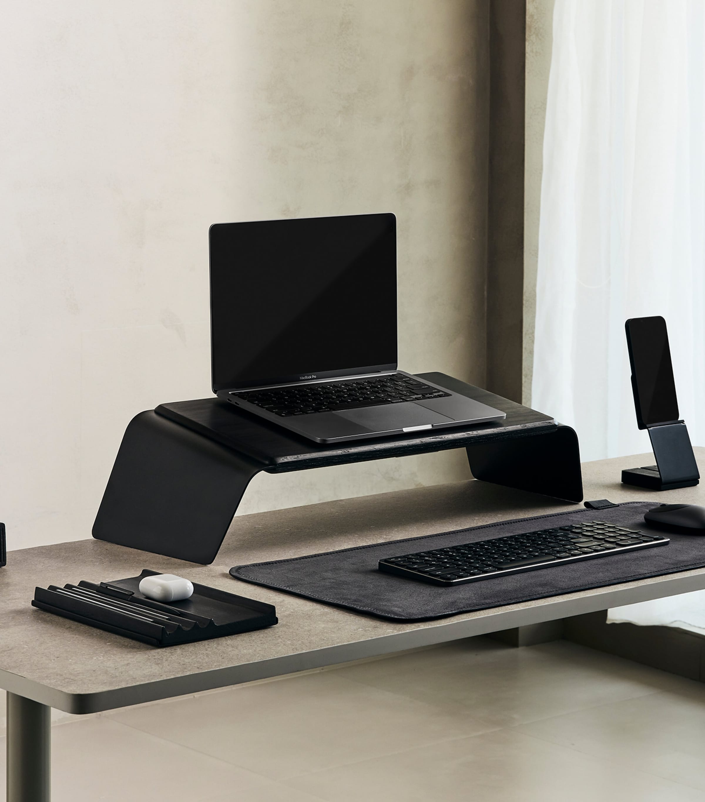Config 01 Desk Organiser Set BLACK OAK Image 2