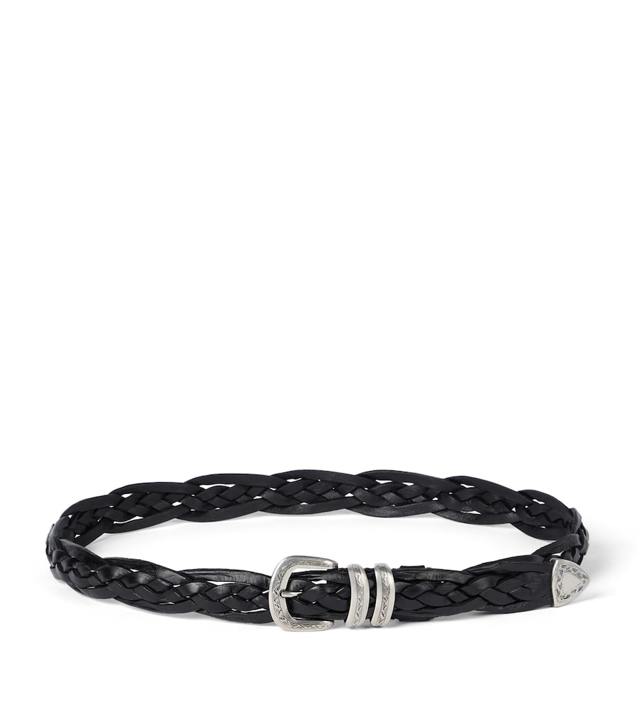 Brunello Cucinelli Leather Woven Belt Image 1
