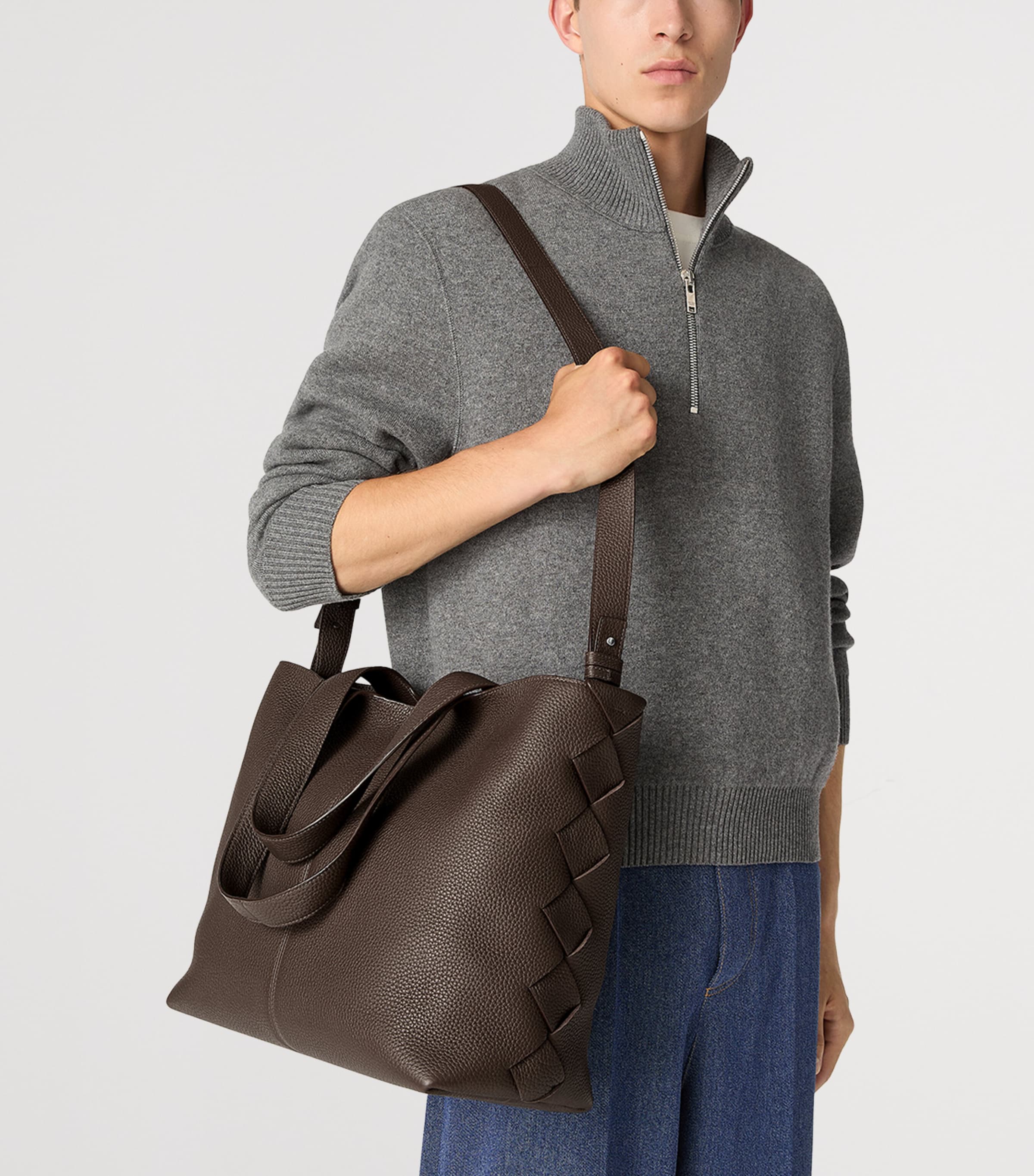 Large Leather Diago Tote Bag 2116 Image 2
