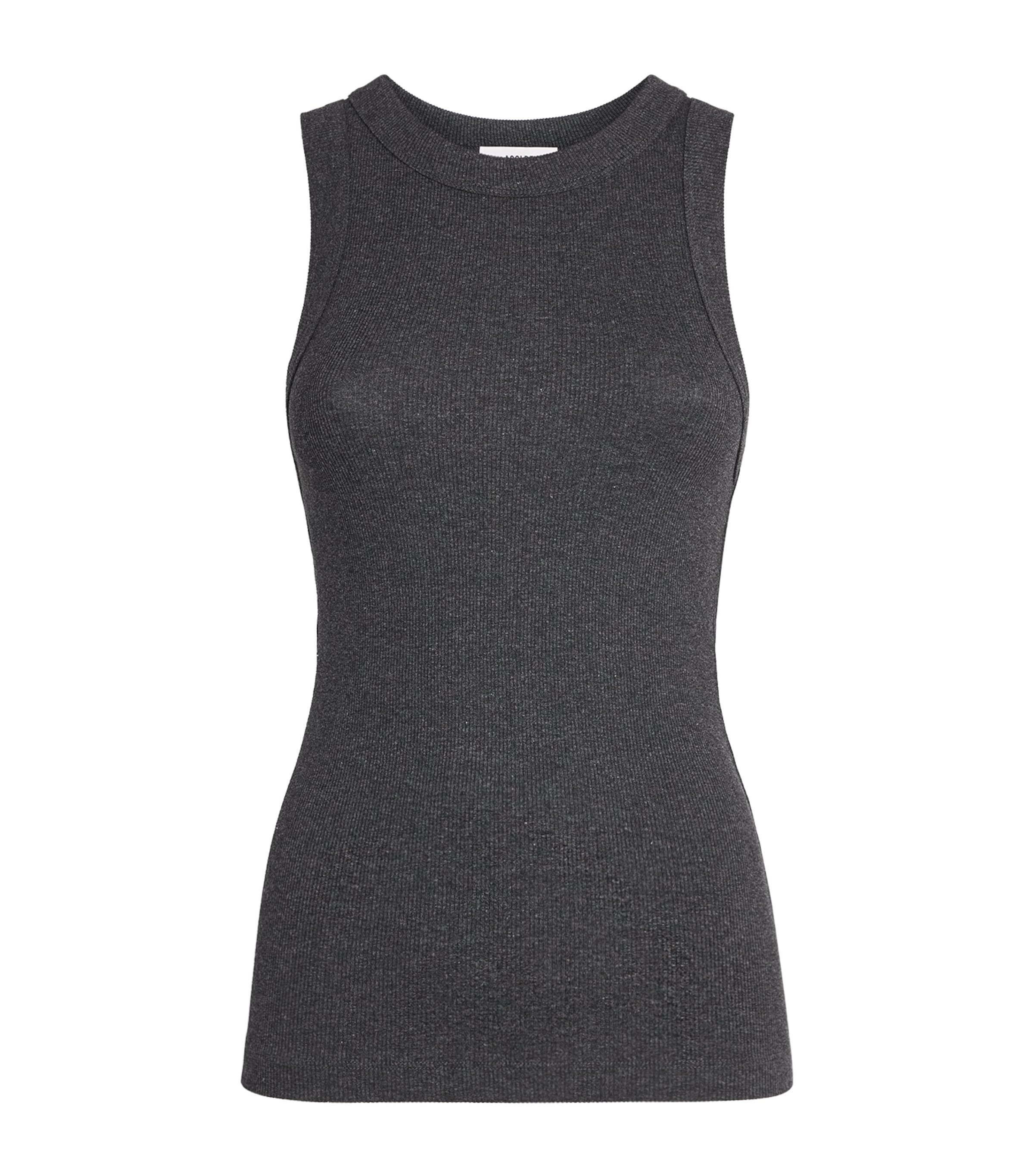 AGOLDE Womens Leigh Tank Top Charcoal Heathe Image 1