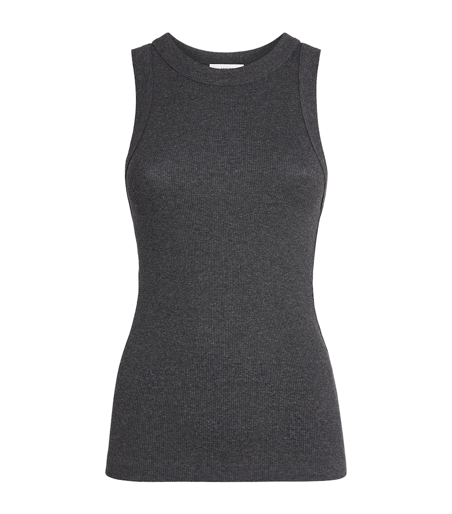 AGOLDE Womens Leigh Tank Top Charcoal Heathe Image 1