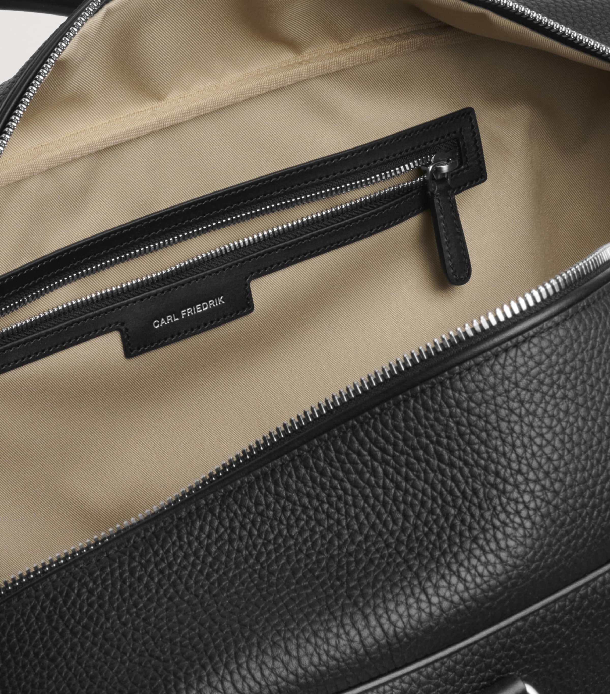 Leather Granville Duffle Bag BLACK Image 5