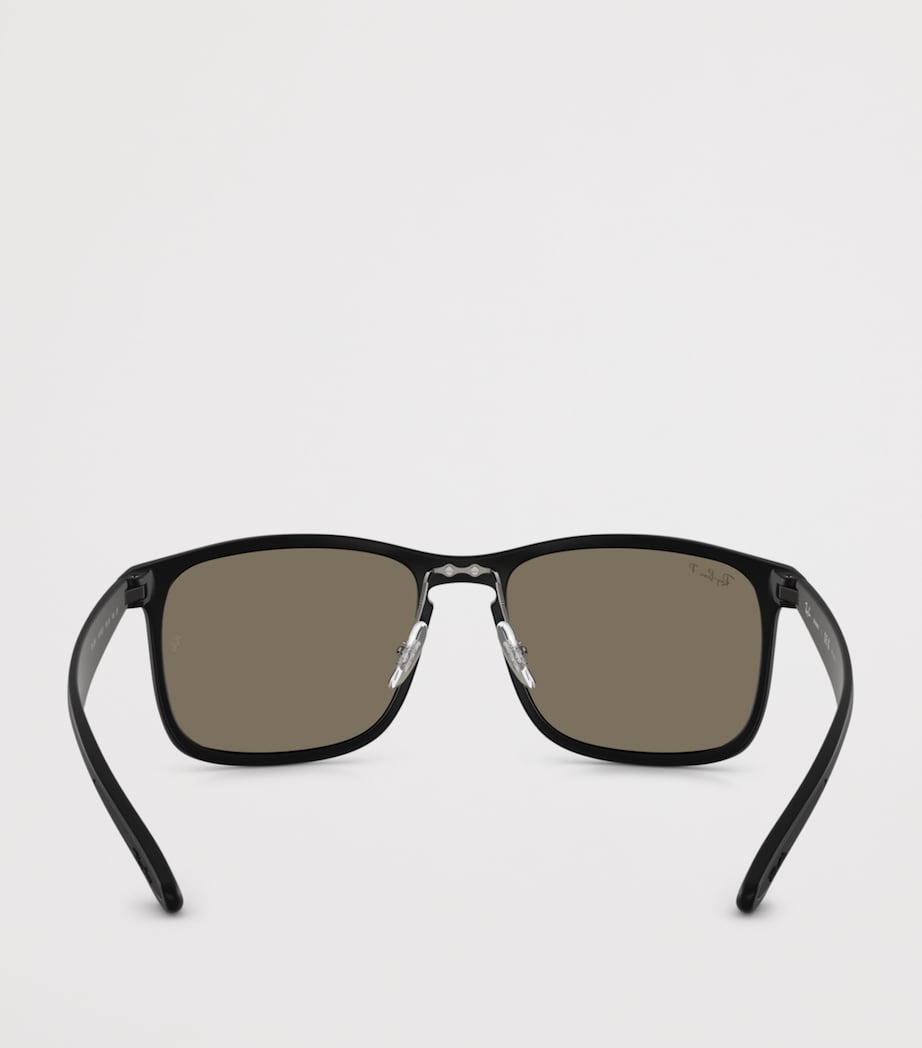 Ray-Ban Square Polarized+ Lenses Sunglasses Black Image 4