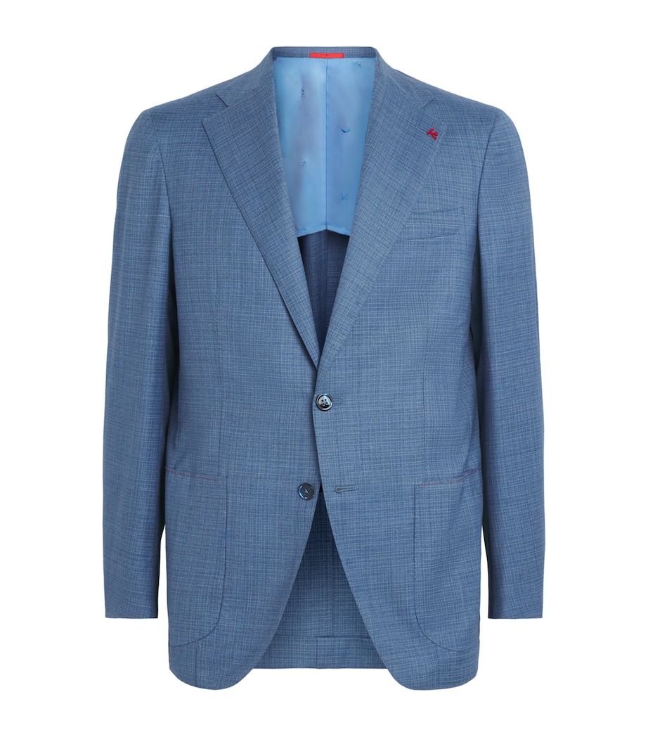 Isaia Mens Wool Single-Breasted Blazer Image 1