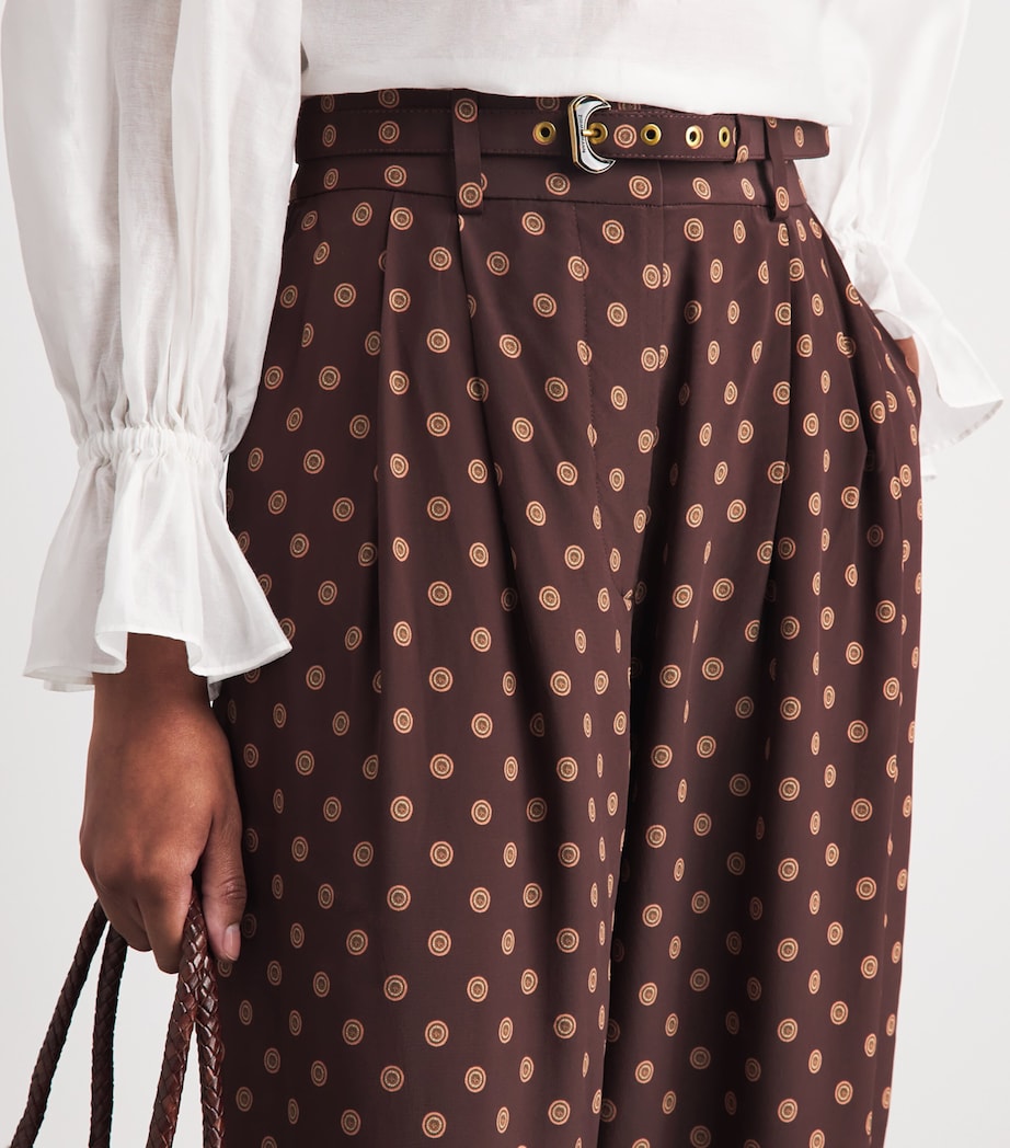 Zimmermann Womens Printed Wide-Leg Trousers Multi Geo Print Image 3