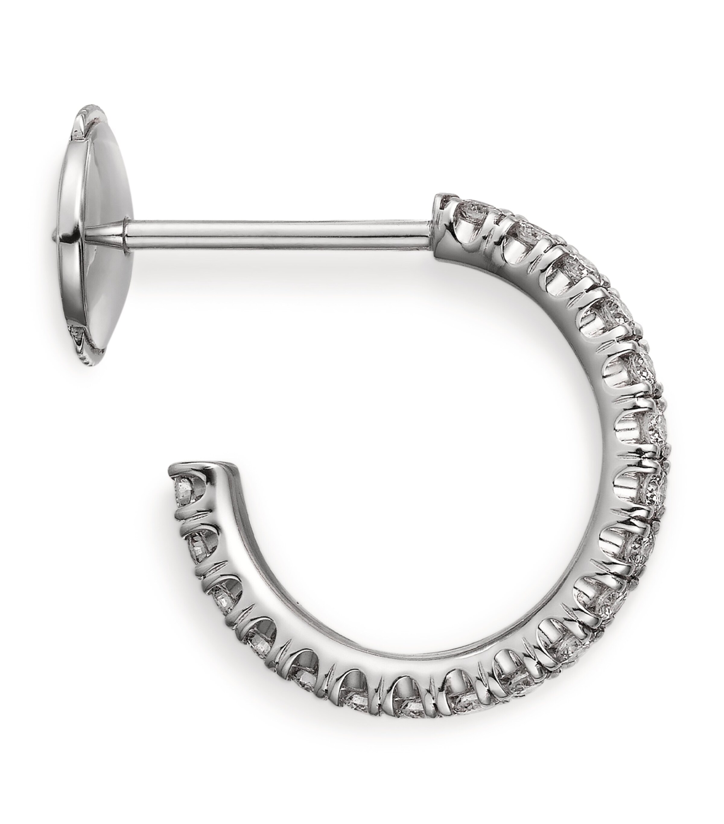 Small White Gold and Diamond Étincelle de Cartier Hoop Earrings WHITE GOLD Image 2